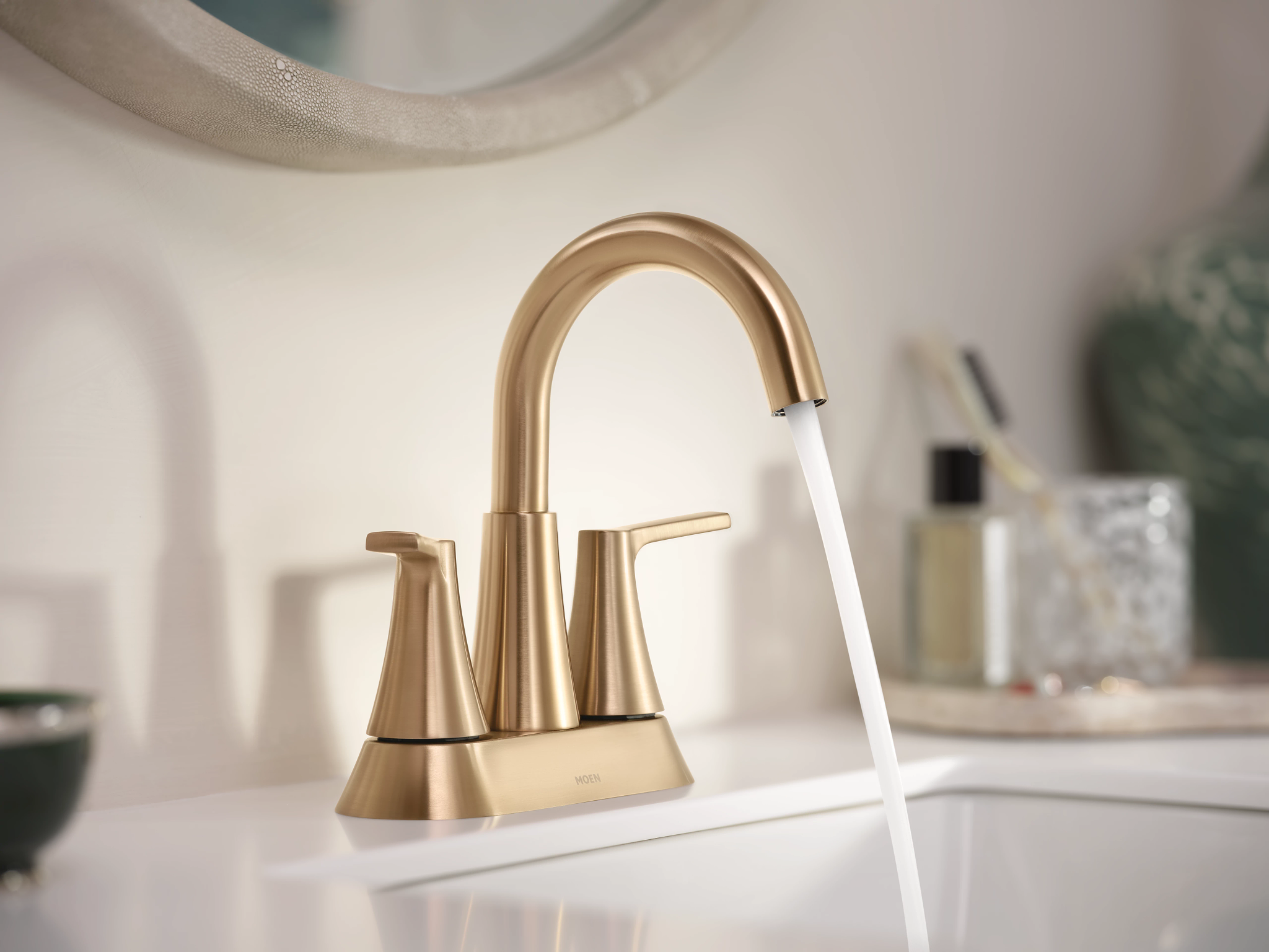 Moen 64432 Jase Two-handle Centerset Bathroom Sink Faucet
