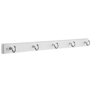 BESLAGSBODEN - Coat Rack, 5 hooks, White/Polished Chrome, L 530 mm