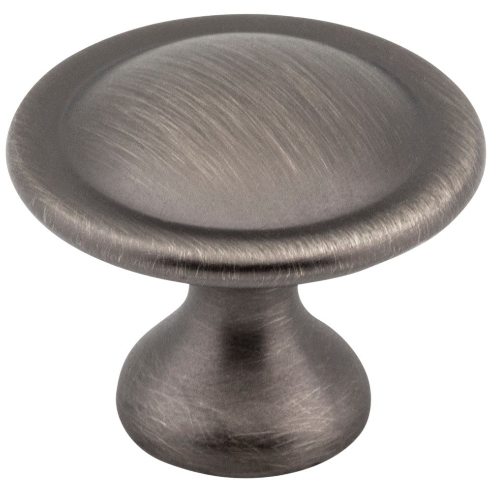 Hardware Resources 1-1/8" Diameter Satin Nickel Button Watervale Cabinet Mushroom Knob