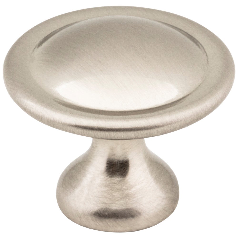 Hardware Resources 1-1/8" Diameter Satin Nickel Button Watervale Cabinet Mushroom Knob
