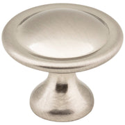 Hardware Resources 1-1/8" Diameter Satin Nickel Button Watervale Cabinet Mushroom Knob