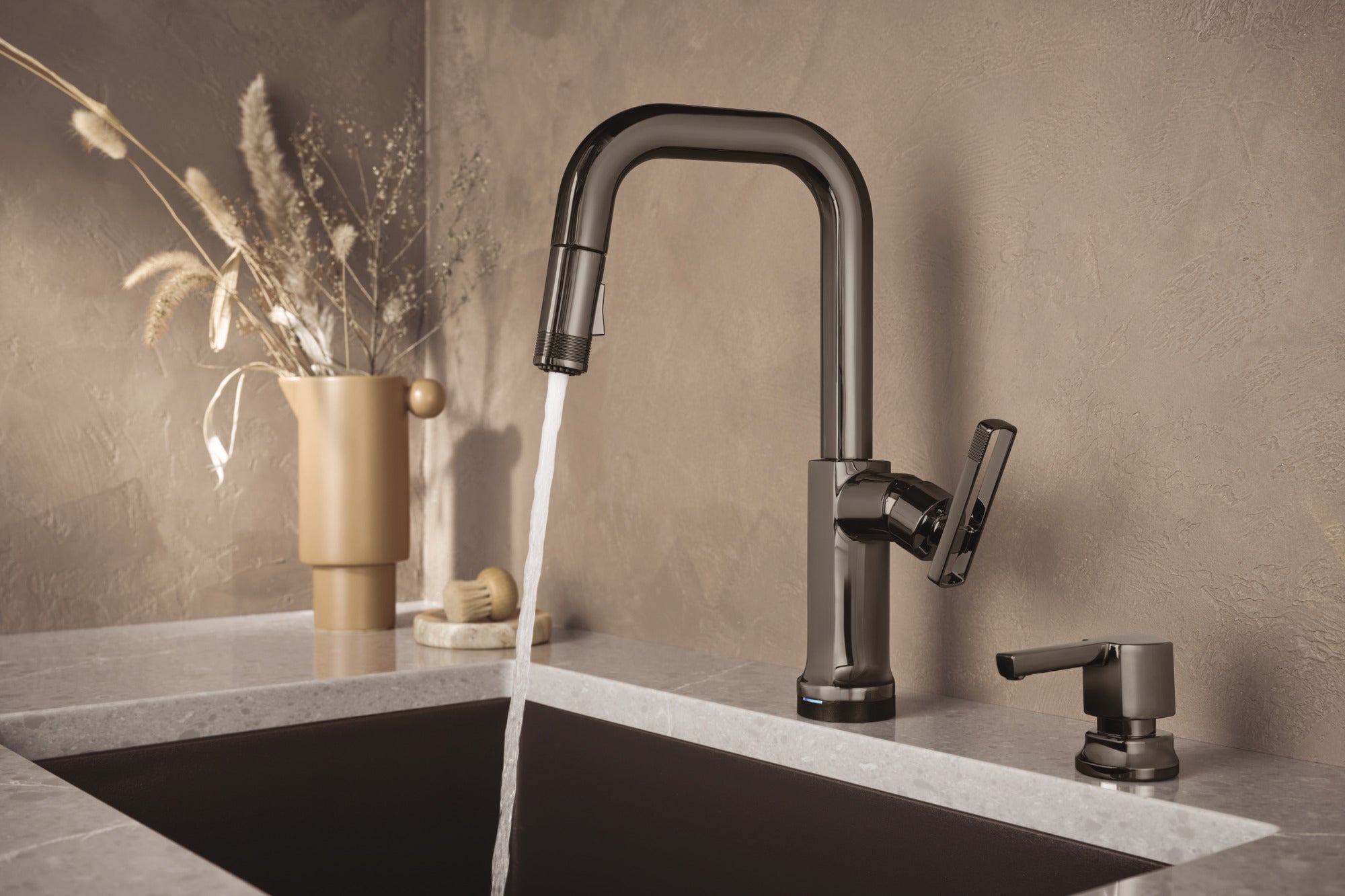 Brizo Kintsu® SmartTouch® Pull-Down Prep Faucet with Square Spout - Less Handle