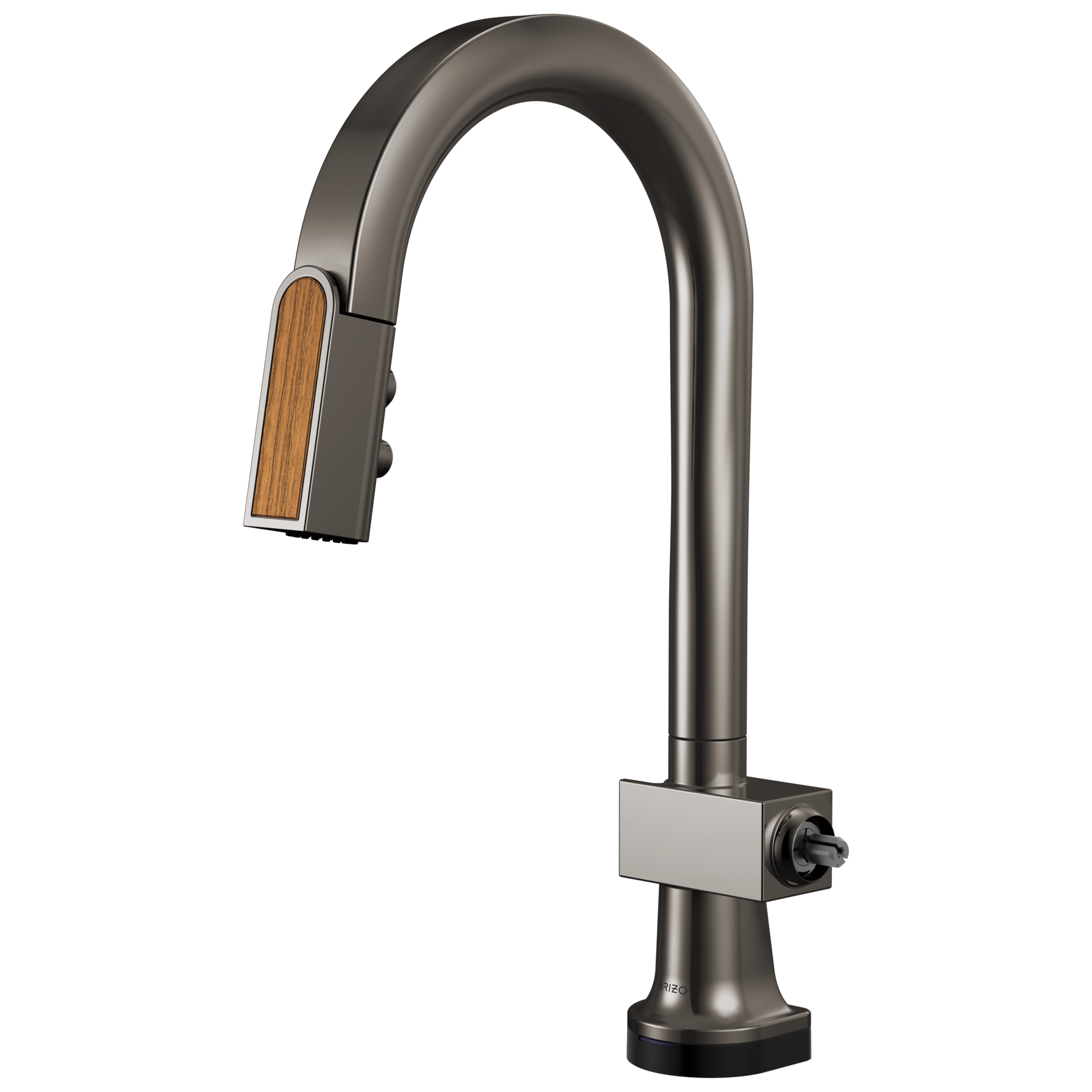 Brizo Frank Lloyd Wright® SmartTouch® Pull-Down Prep Faucet with Arc Spout and Wood Spout - Less Handle