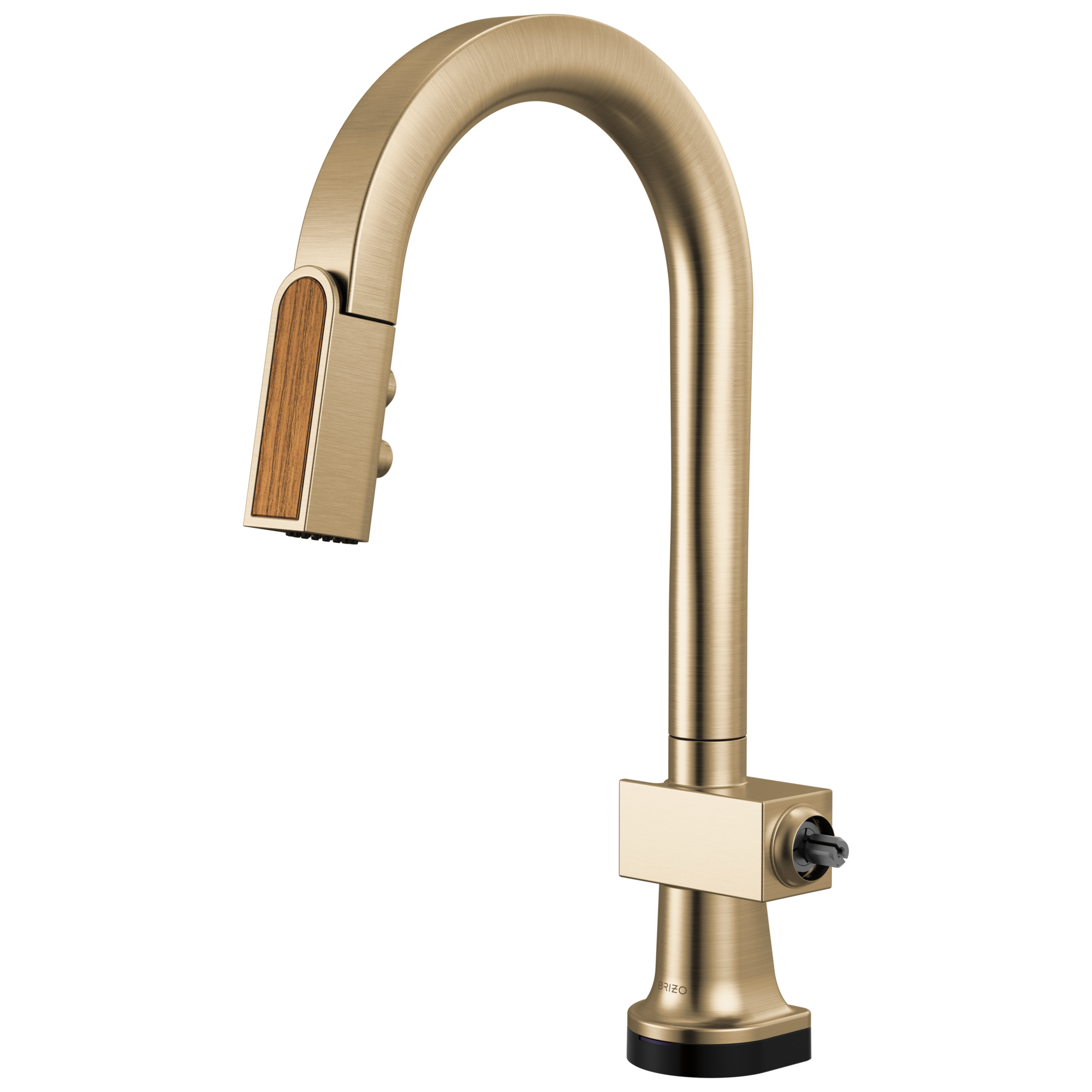 Brizo Frank Lloyd Wright® SmartTouch® Pull-Down Prep Faucet with Arc Spout and Wood Spout - Less Handle