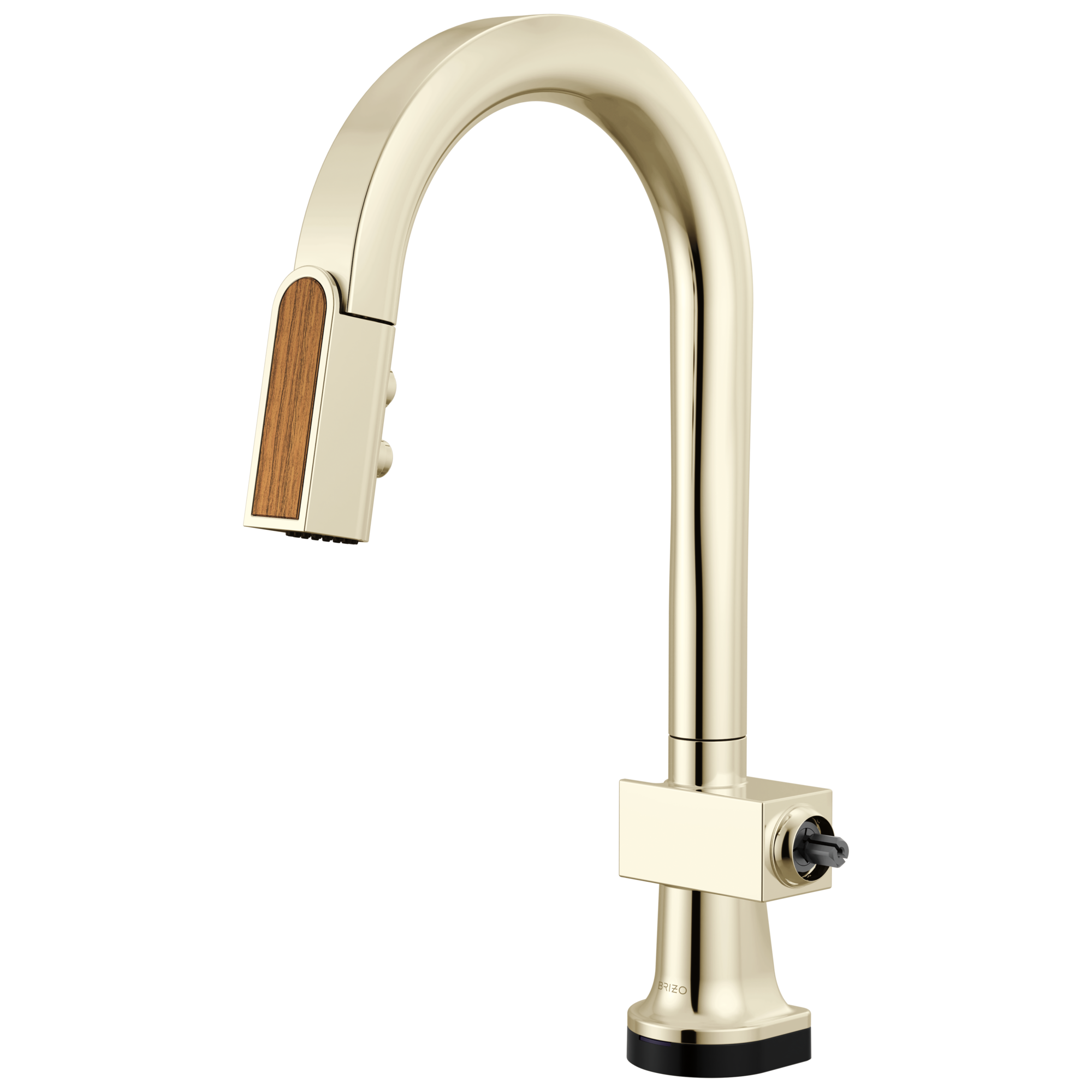 Brizo Frank Lloyd Wright® SmartTouch® Pull-Down Prep Faucet with Arc Spout and Wood Spout - Less Handle