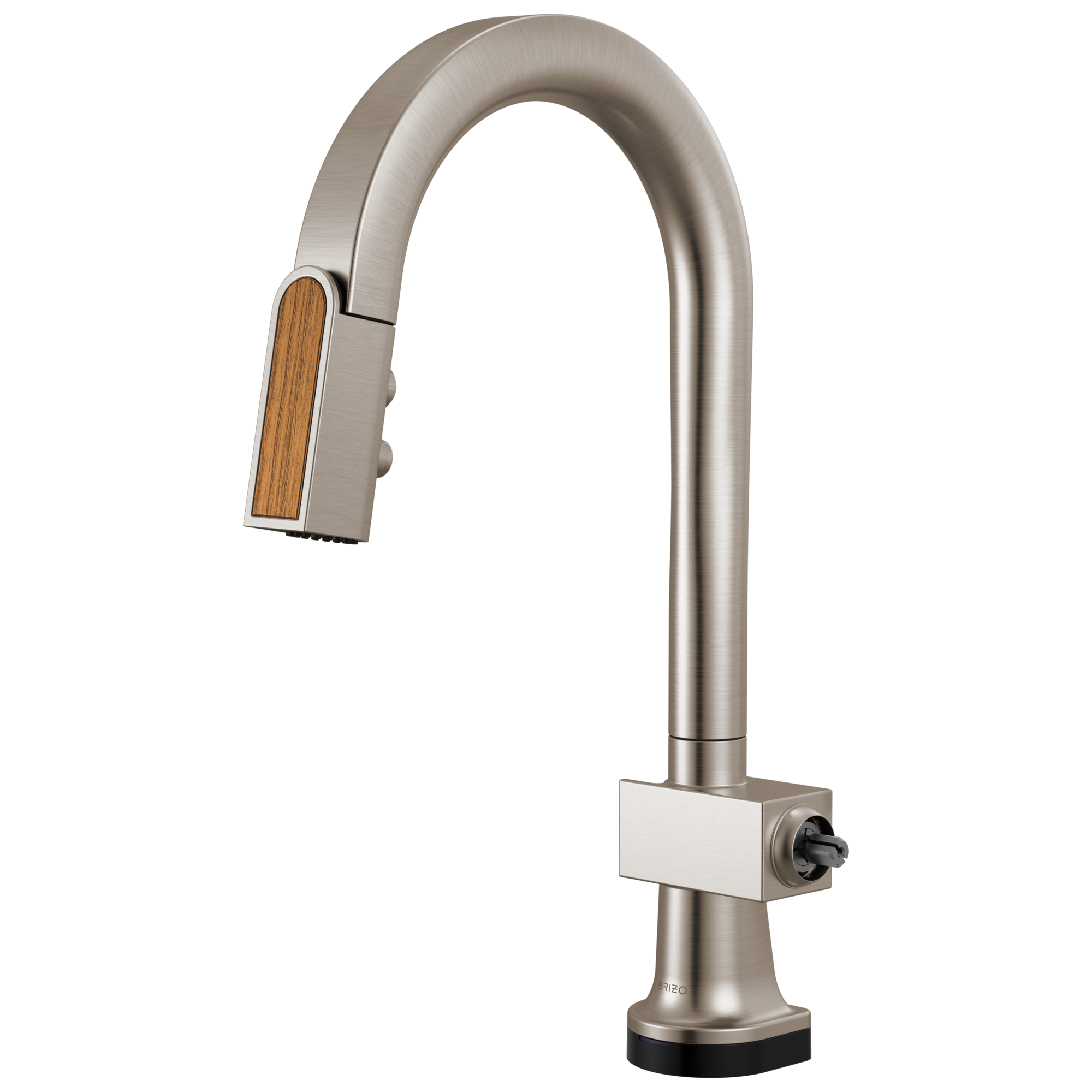 Brizo Frank Lloyd Wright® SmartTouch® Pull-Down Prep Faucet with Arc Spout and Wood Spout - Less Handle