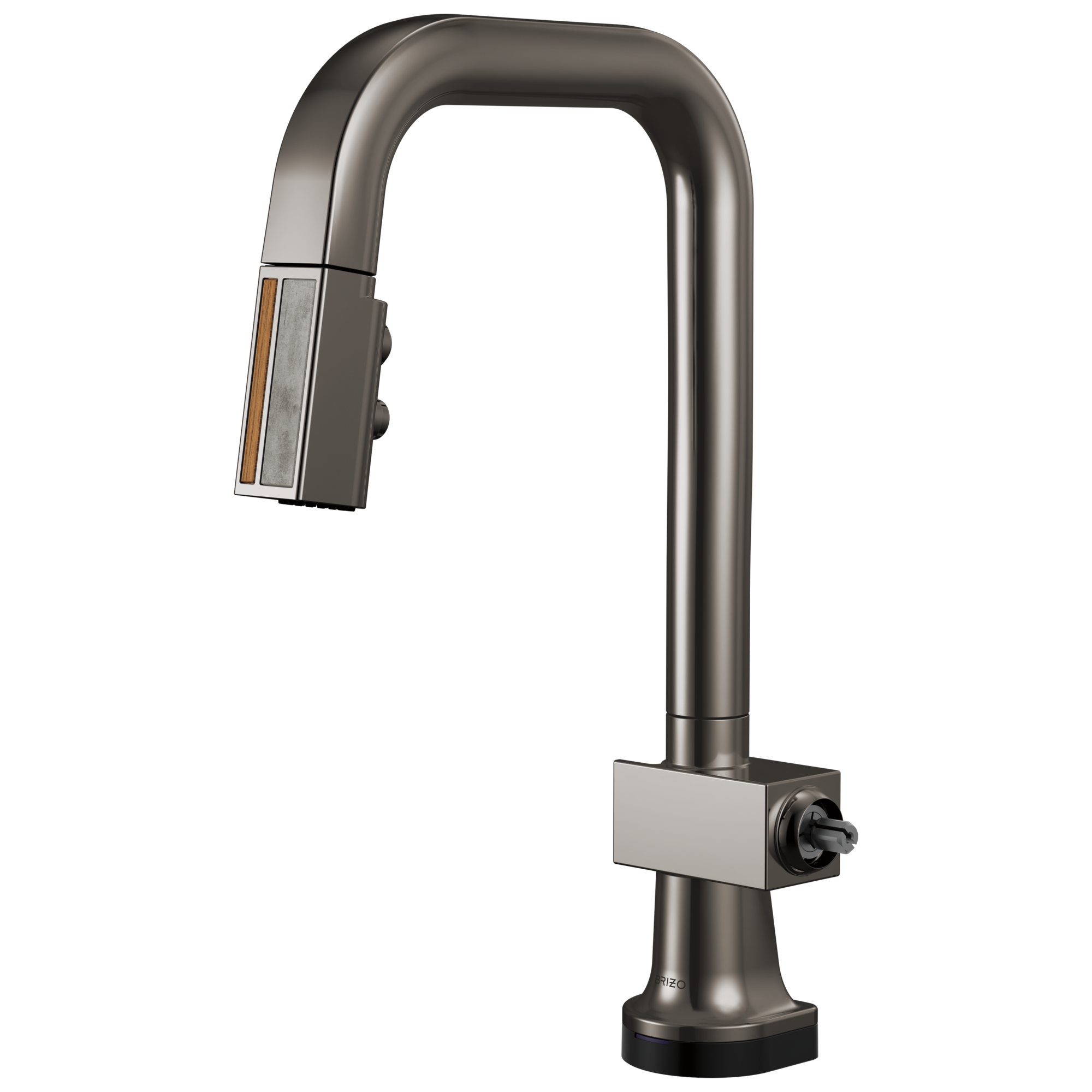 Brizo Frank Lloyd Wright® SmartTouch® Pull-Down Prep Faucet with Square Spout and Wood/Concrete Wand - Less Handle