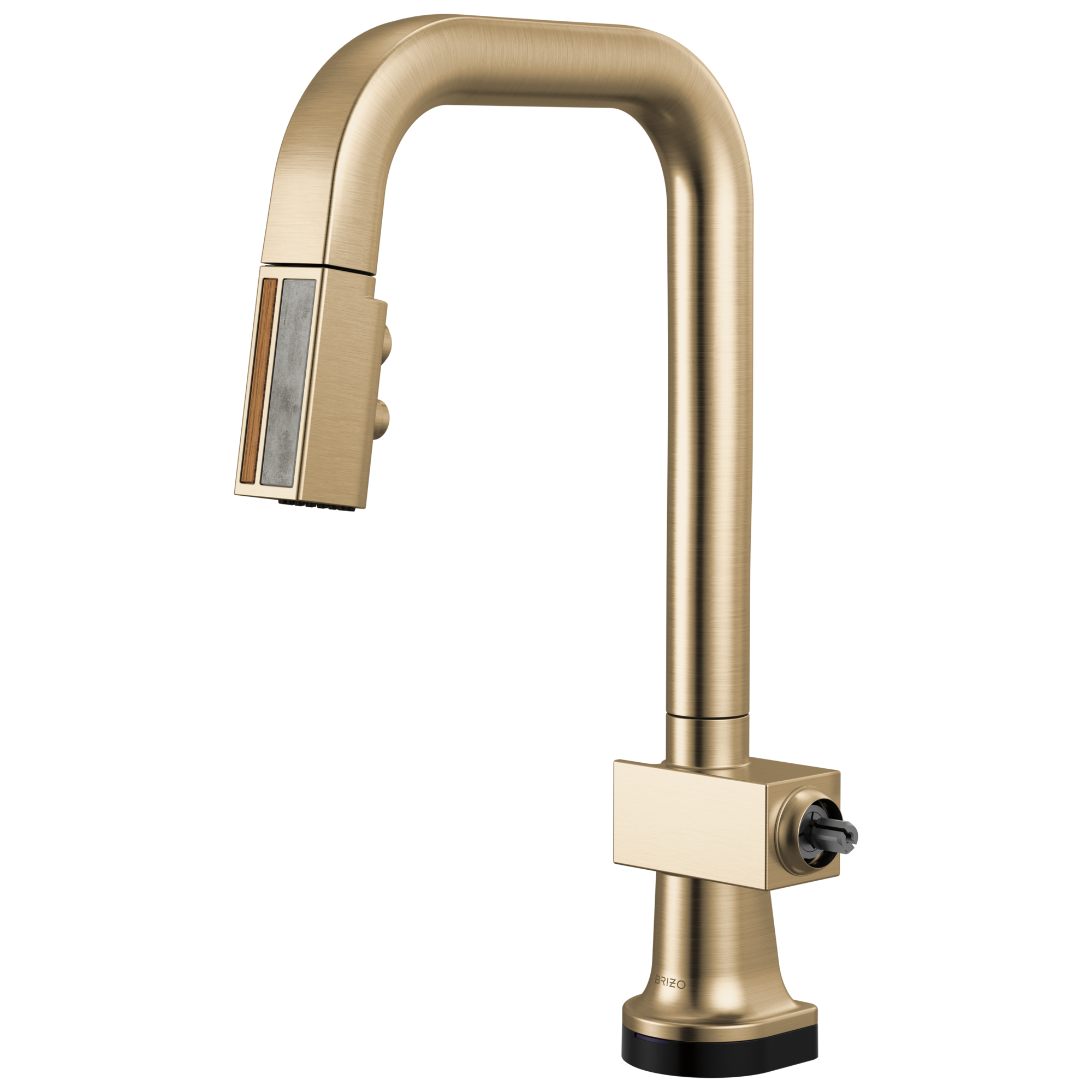 Brizo Frank Lloyd Wright® SmartTouch® Pull-Down Prep Faucet with Square Spout and Wood/Concrete Wand - Less Handle