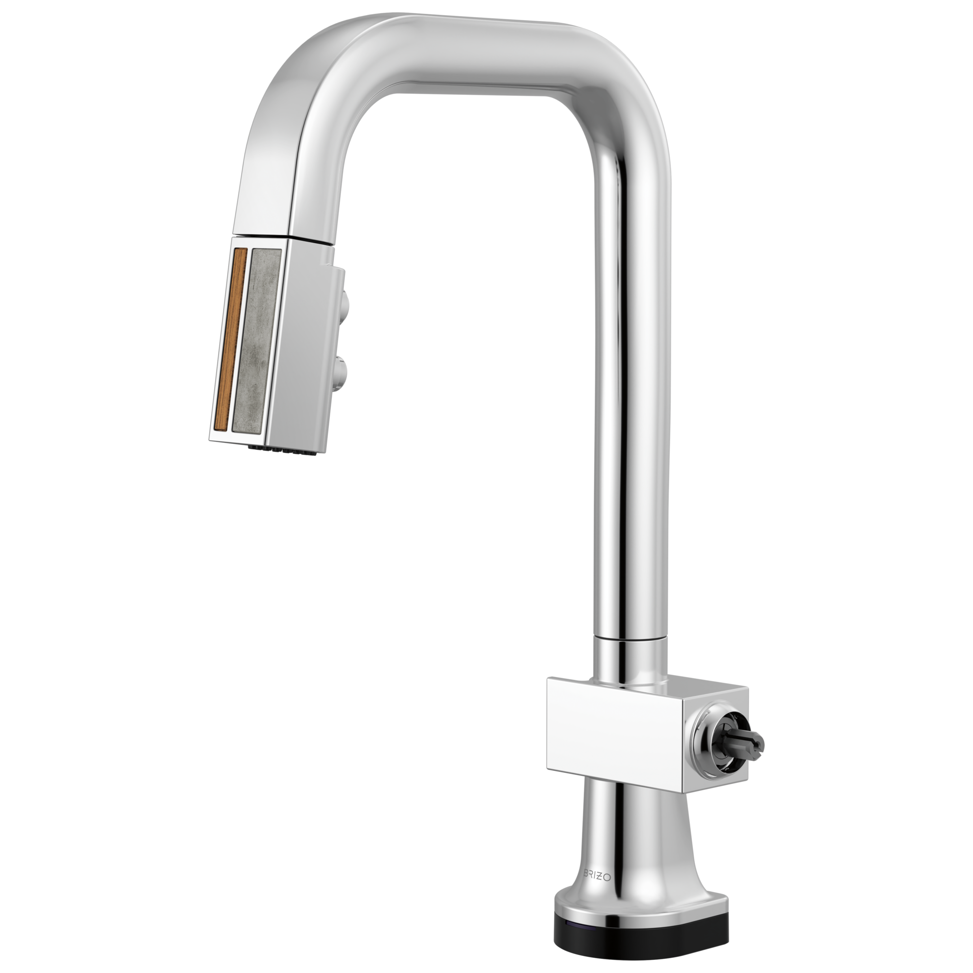 Brizo Frank Lloyd Wright® SmartTouch® Pull-Down Prep Faucet with Square Spout and Wood/Concrete Wand - Less Handle