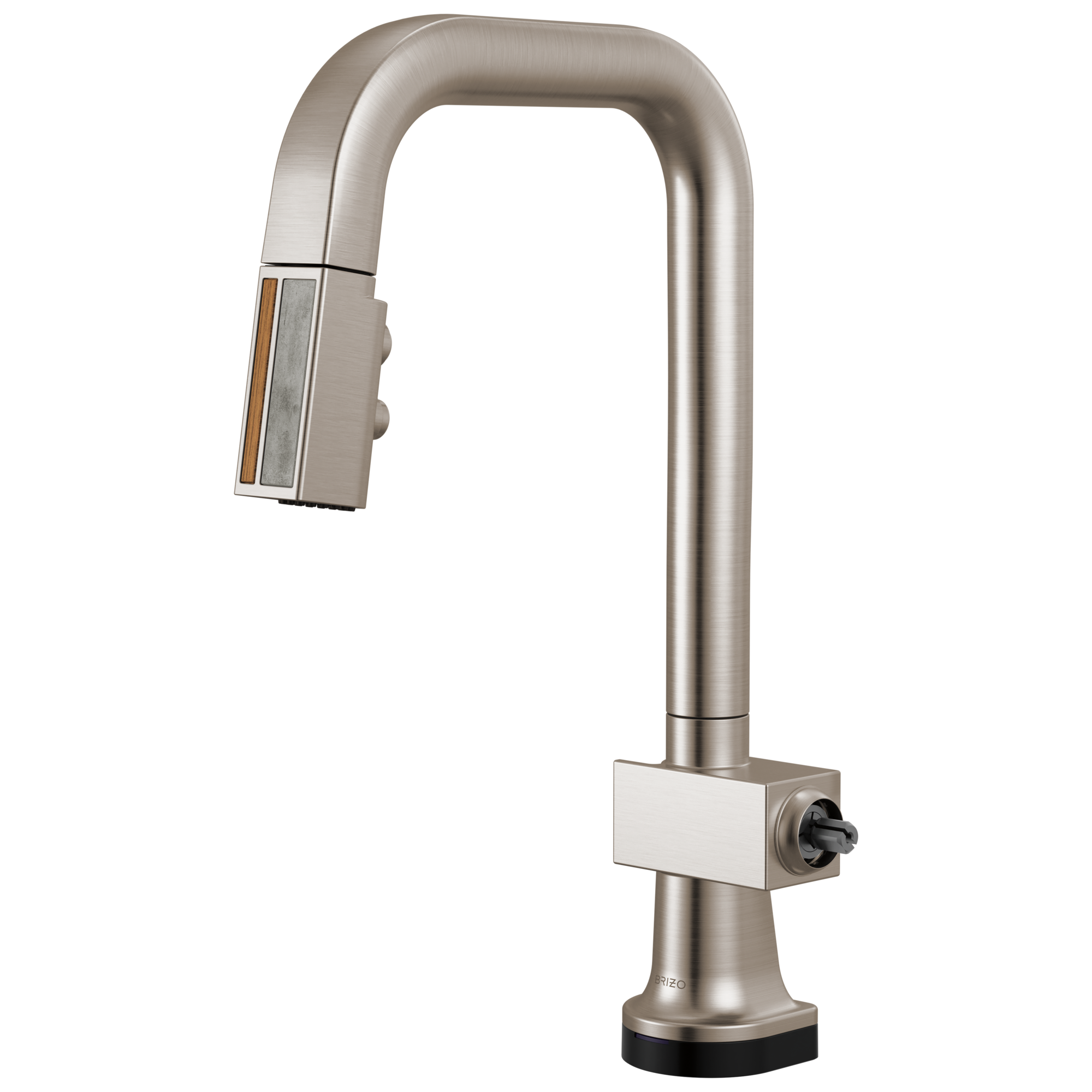Brizo Frank Lloyd Wright® SmartTouch® Pull-Down Prep Faucet with Square Spout and Wood/Concrete Wand - Less Handle