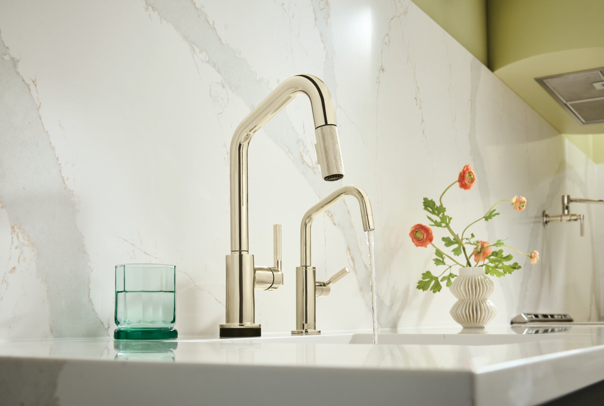 Brizo Litze® Beverage Faucet with Angled Spout and Knurled Handle