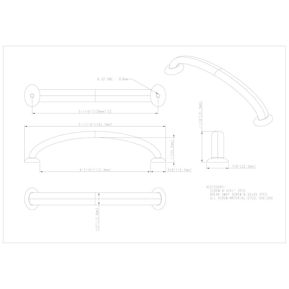 Hardware Resources 96 mm Center-to-Center Satin Nickel Hudson Cabinet Pull