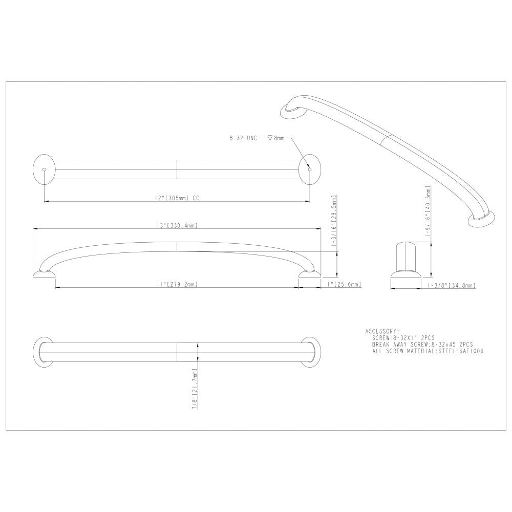 Hardware Resources 96 mm Center-to-Center Satin Nickel Hudson Cabinet Pull