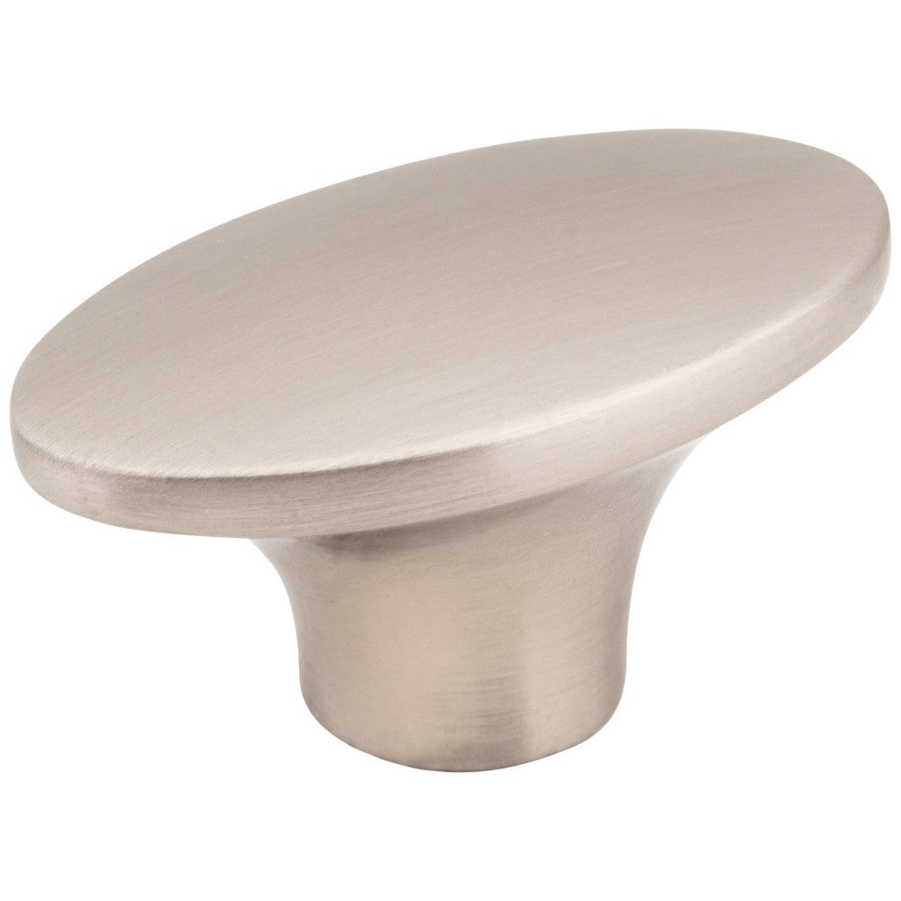 Hardware Resources 1-7/8" Overall Length Satin Nickel Oval Hudson Cabinet Knob