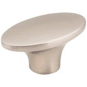 Hardware Resources 1-7/8" Overall Length Satin Nickel Oval Hudson Cabinet Knob