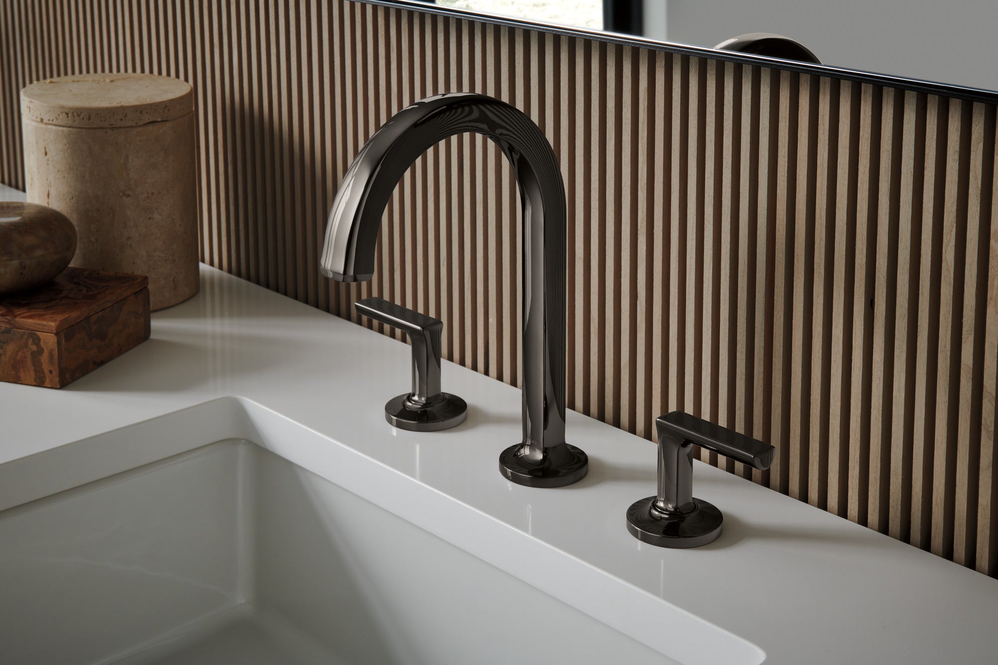 Brizo Kintsu® Widespread Lavatory Faucet with Arc Spout - Less Handles 1.5 GPM