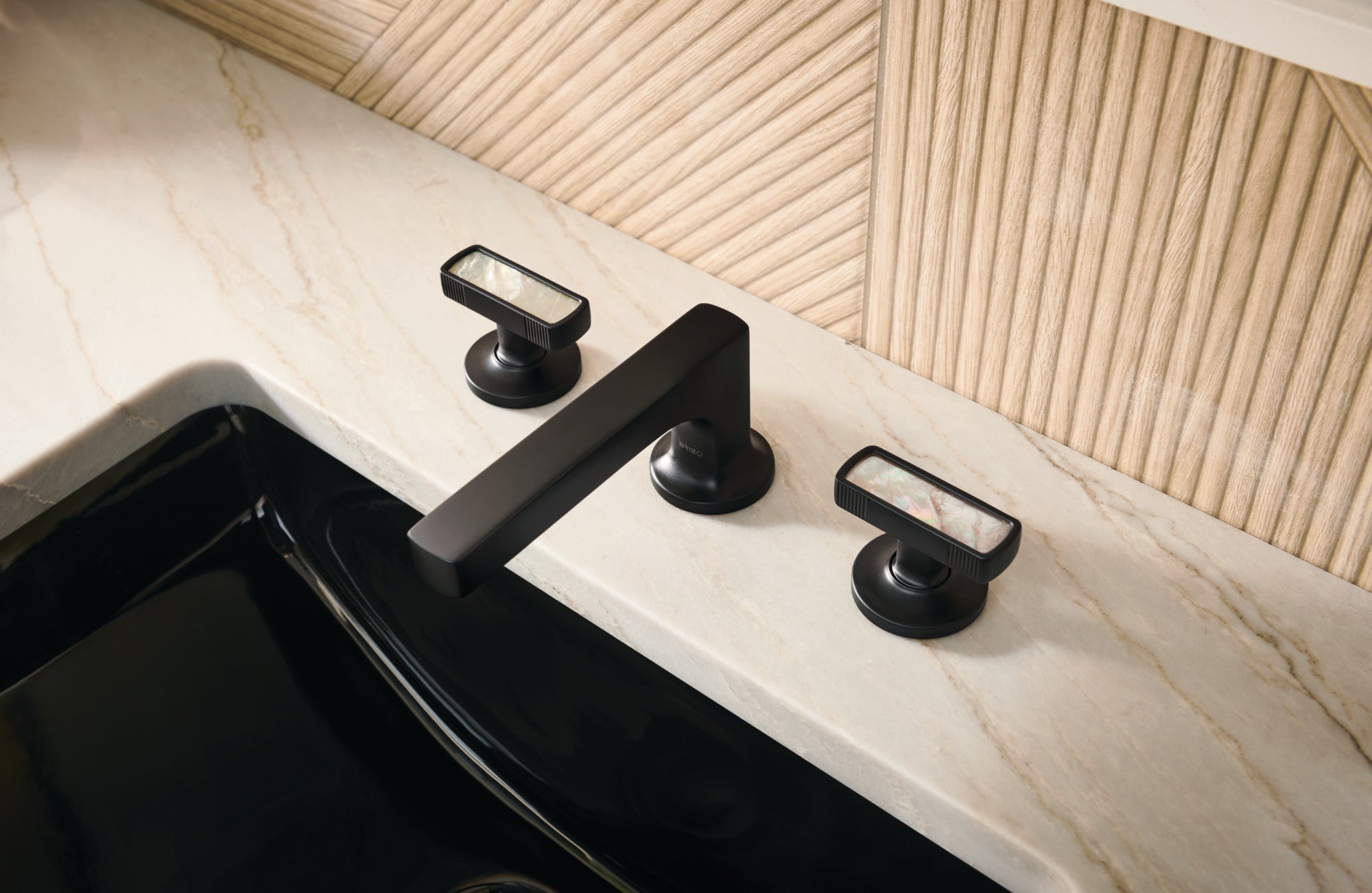 Brizo Kintsu® Widespread Lavatory Handle Kit with Mother of Pearl Insert