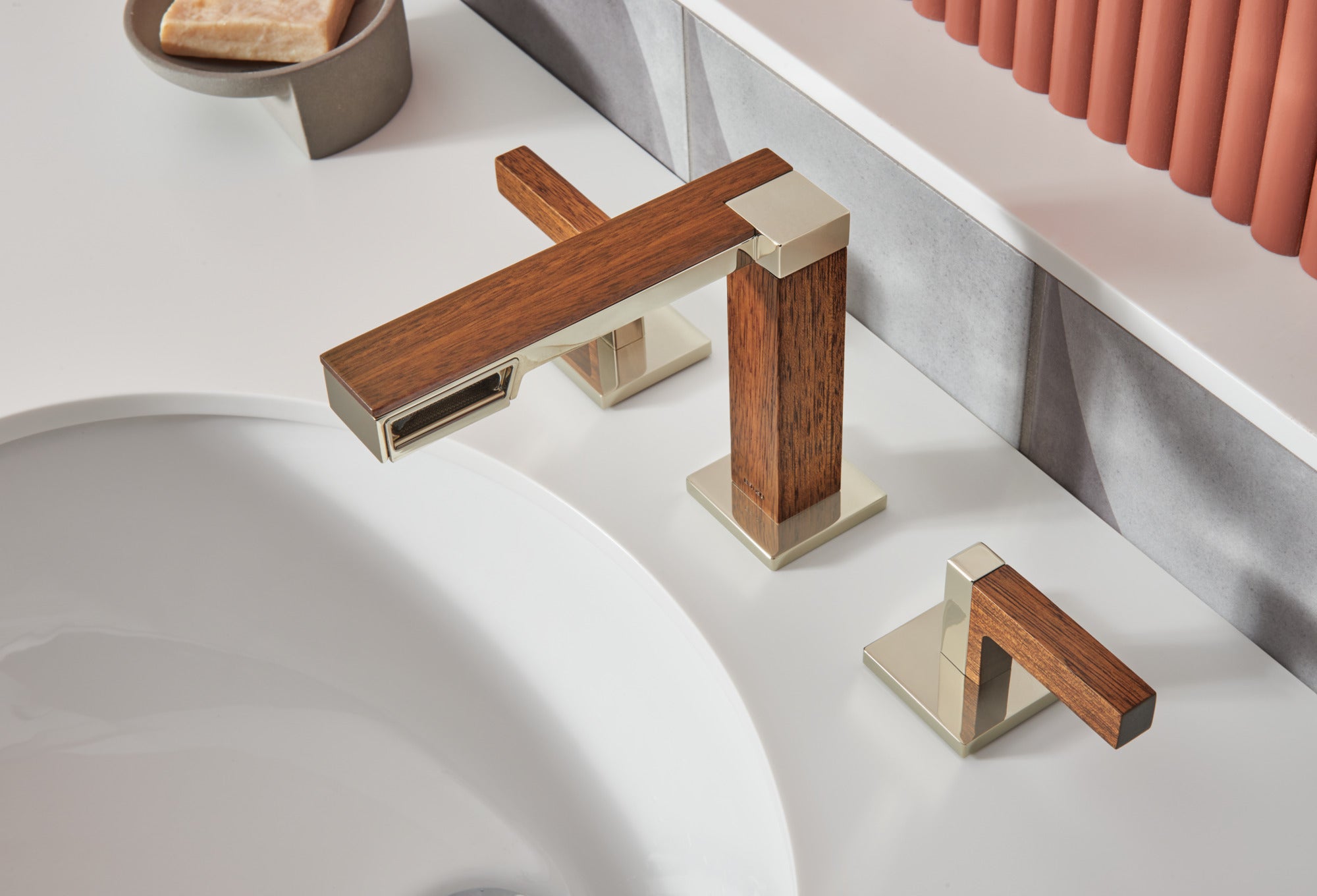 Brizo Frank Lloyd Wright® Widespread Lavatory Faucet - Less Handles