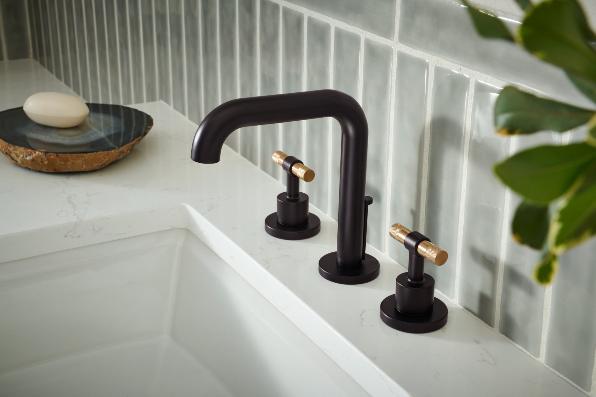 Brizo Litze® Widespread Lavatory Faucet With High Spout - Less Handles