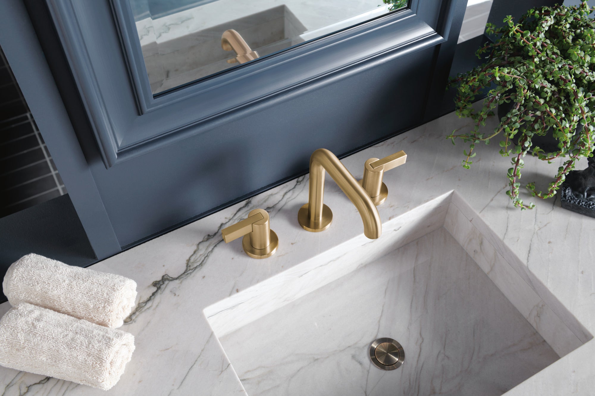 Brizo Litze® Widespread Lavatory Faucet with High Spout - Less Handles 1.5 GPM
