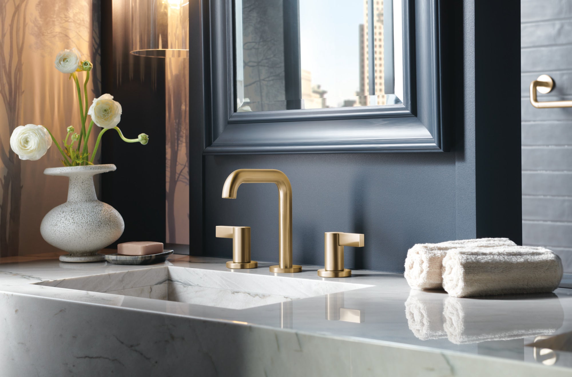 Brizo Litze® Widespread Lavatory Faucet with High Spout - Less Handles 1.5 GPM