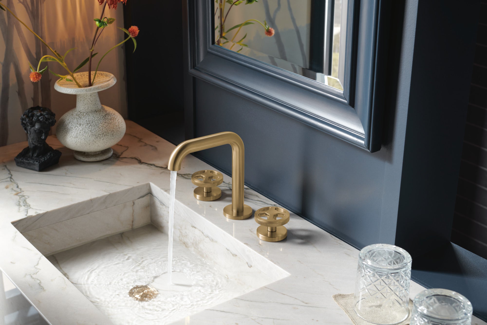Brizo Litze® Widespread Lavatory Faucet with High Spout - Less Handles 1.5 GPM