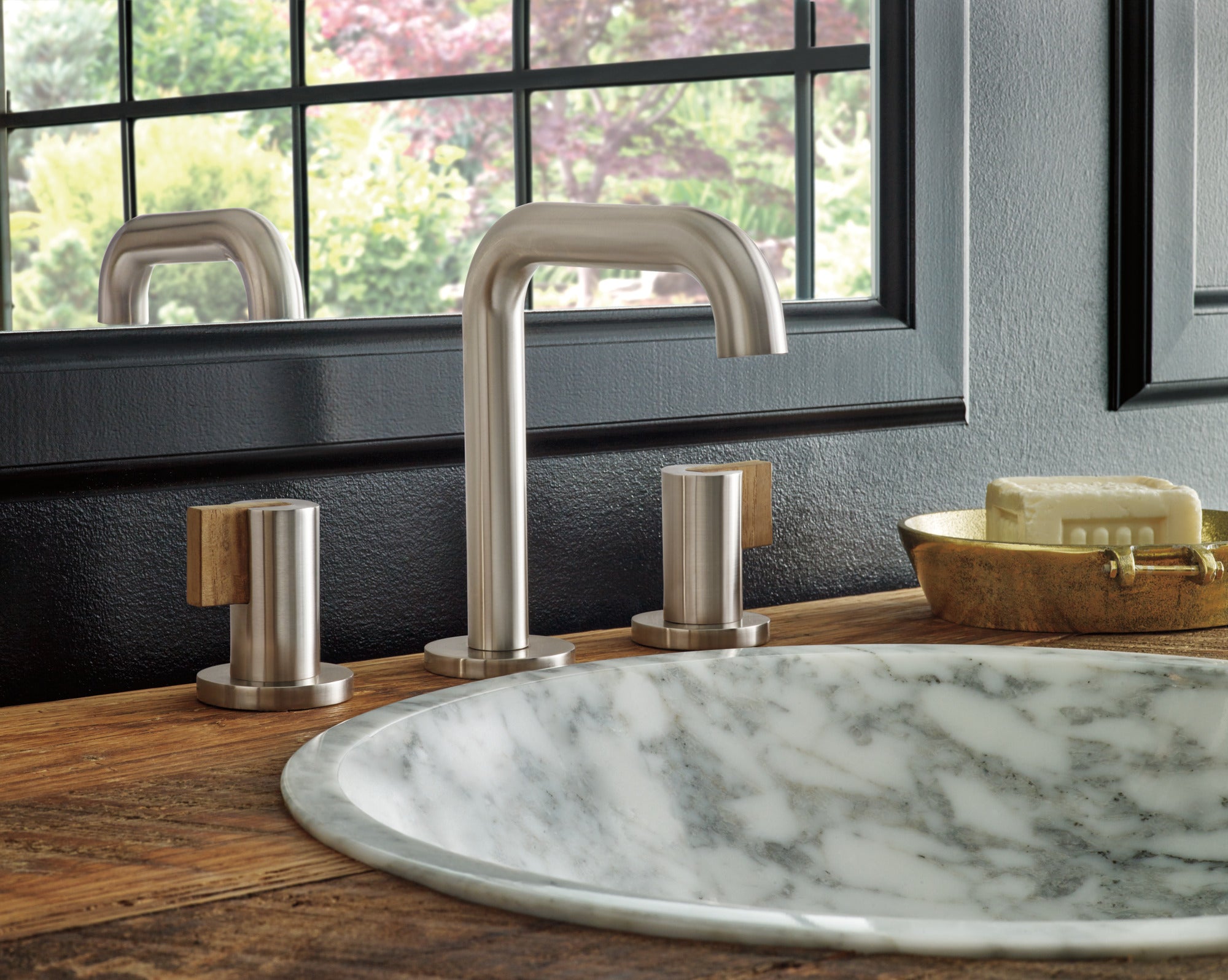 Brizo Litze® Widespread Lavatory Faucet With High Spout - Less Handles 1.2 GPM