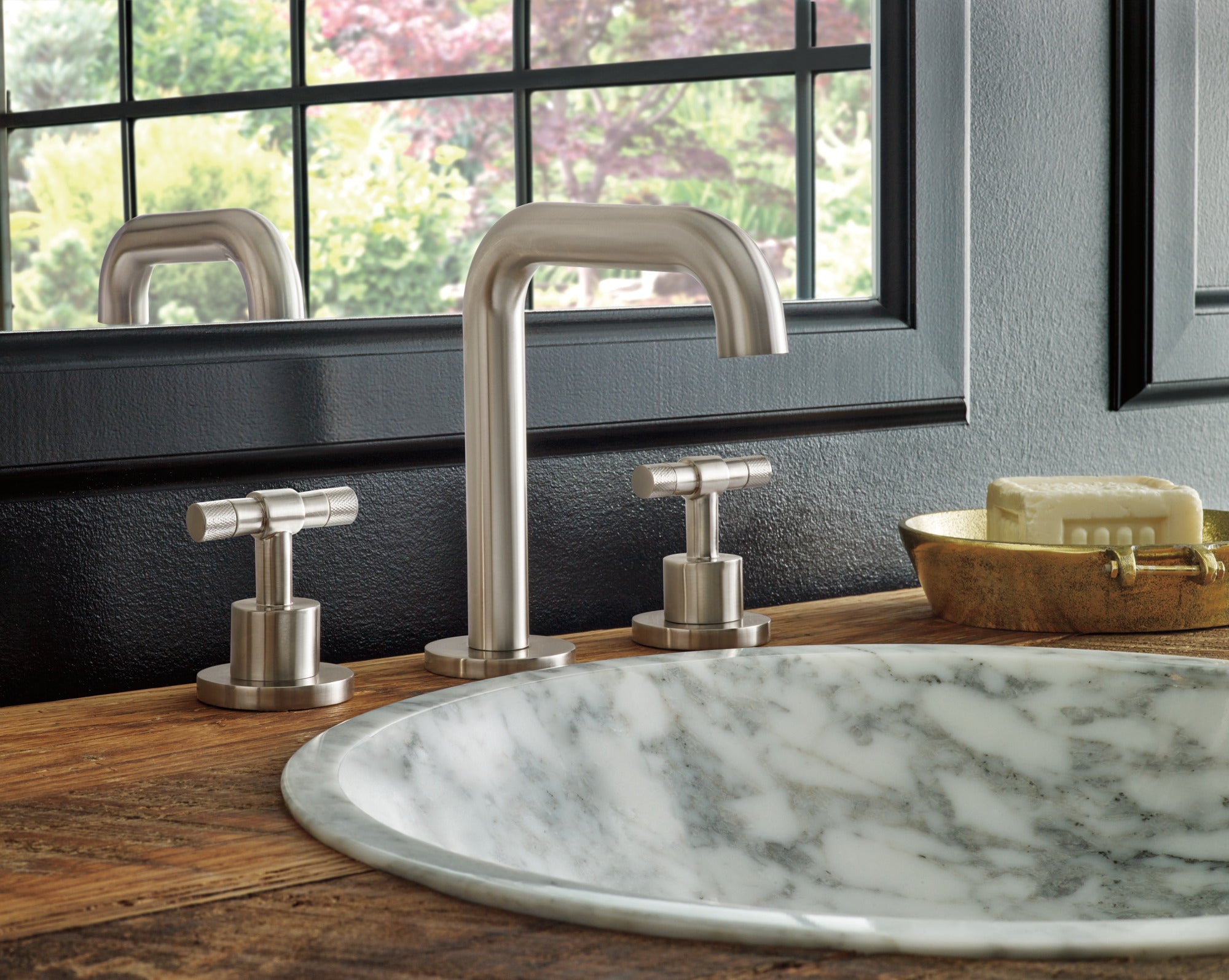 Brizo Litze® Widespread Lavatory Faucet With High Spout - Less Handles 1.2 GPM