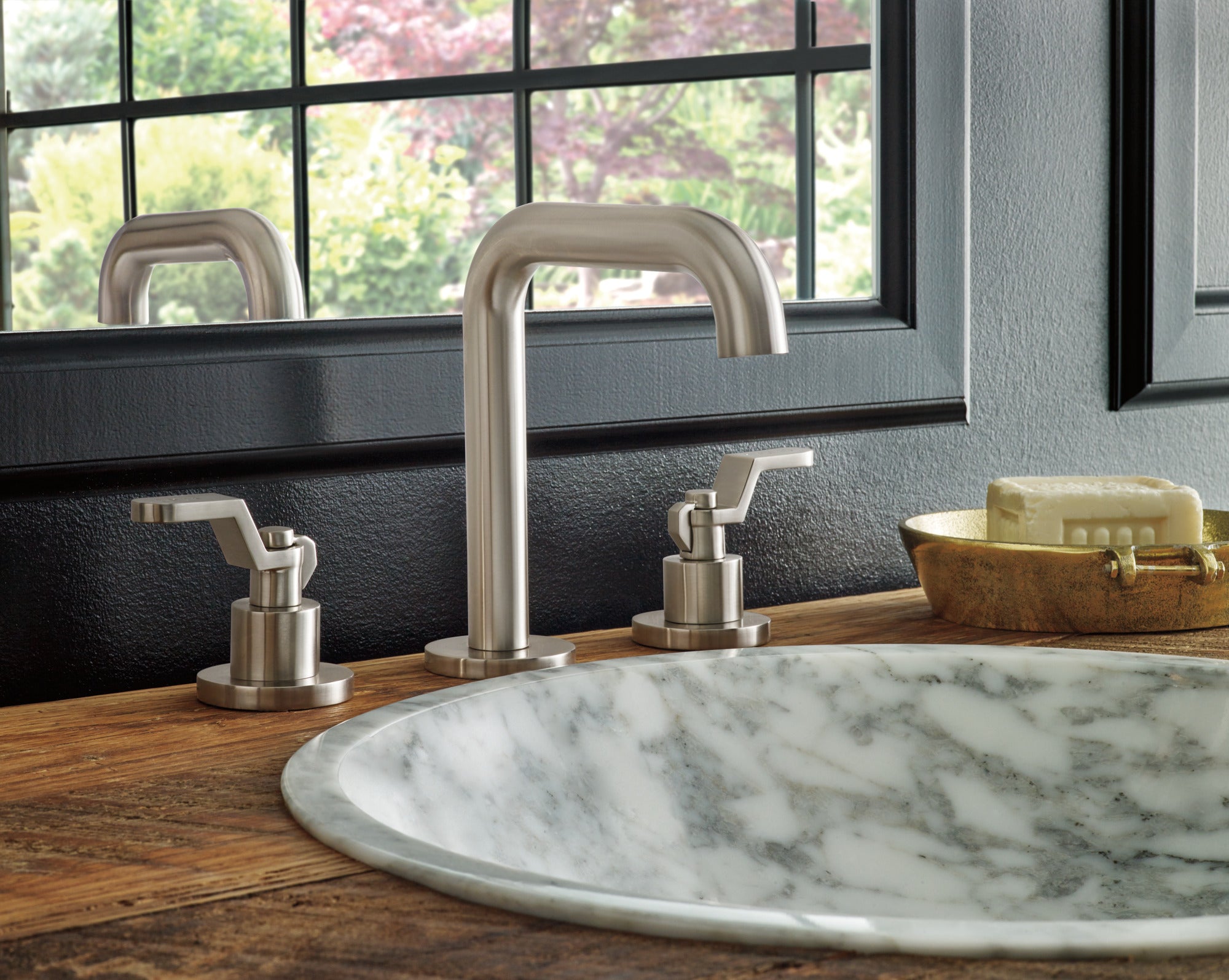 Brizo Litze® Widespread Lavatory Faucet With High Spout - Less Handles 1.2 GPM
