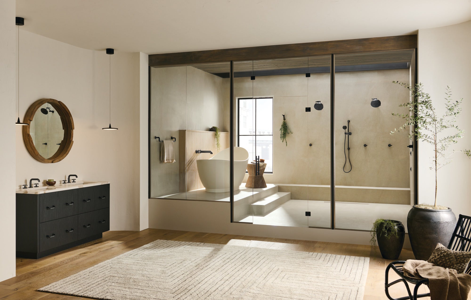 Brizo Litze® Two-Handle Wall Mount Tub Filler - Less Handles
