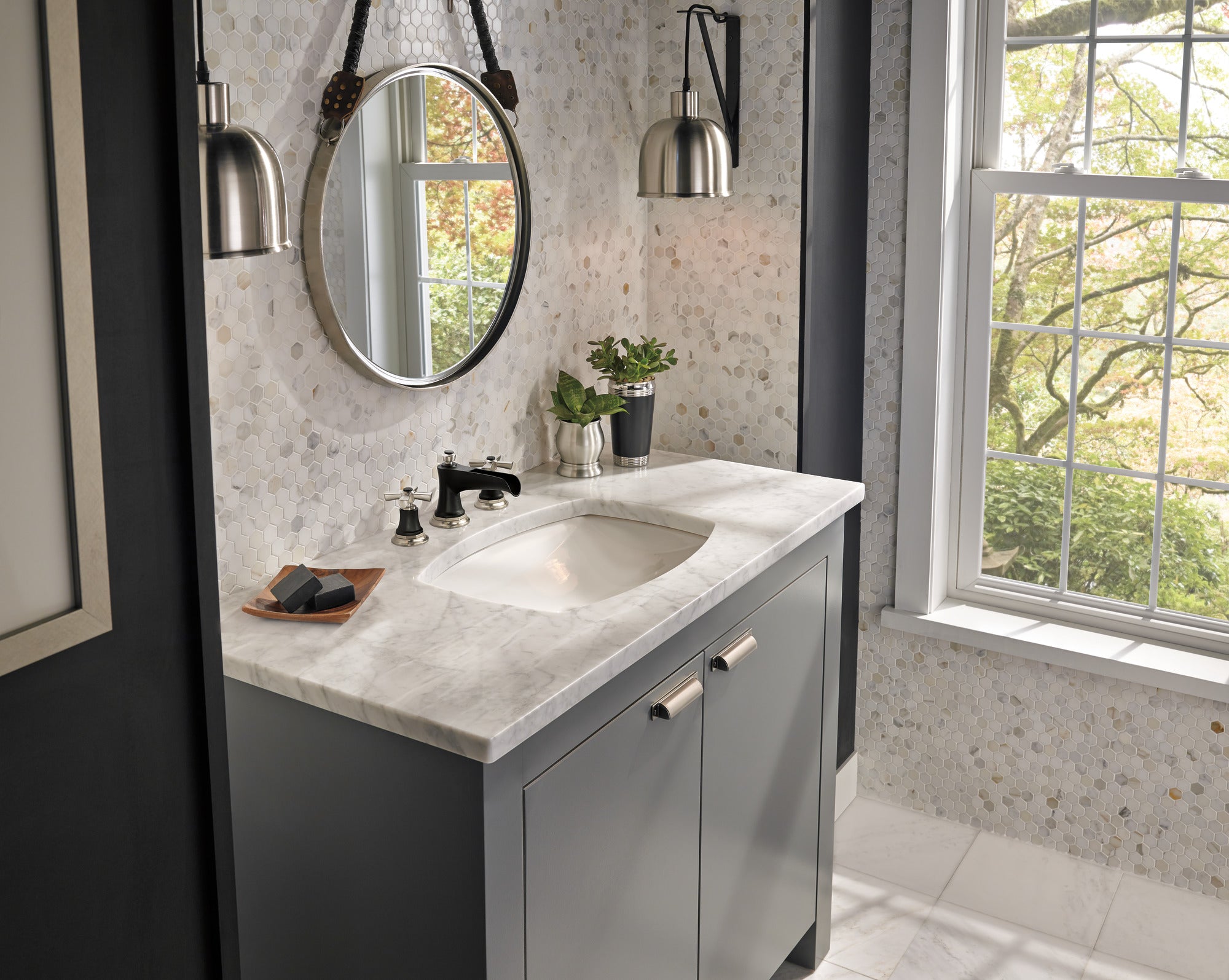 Brizo Rook® Widespread Lavatory and Bidet Cross Handle Kit