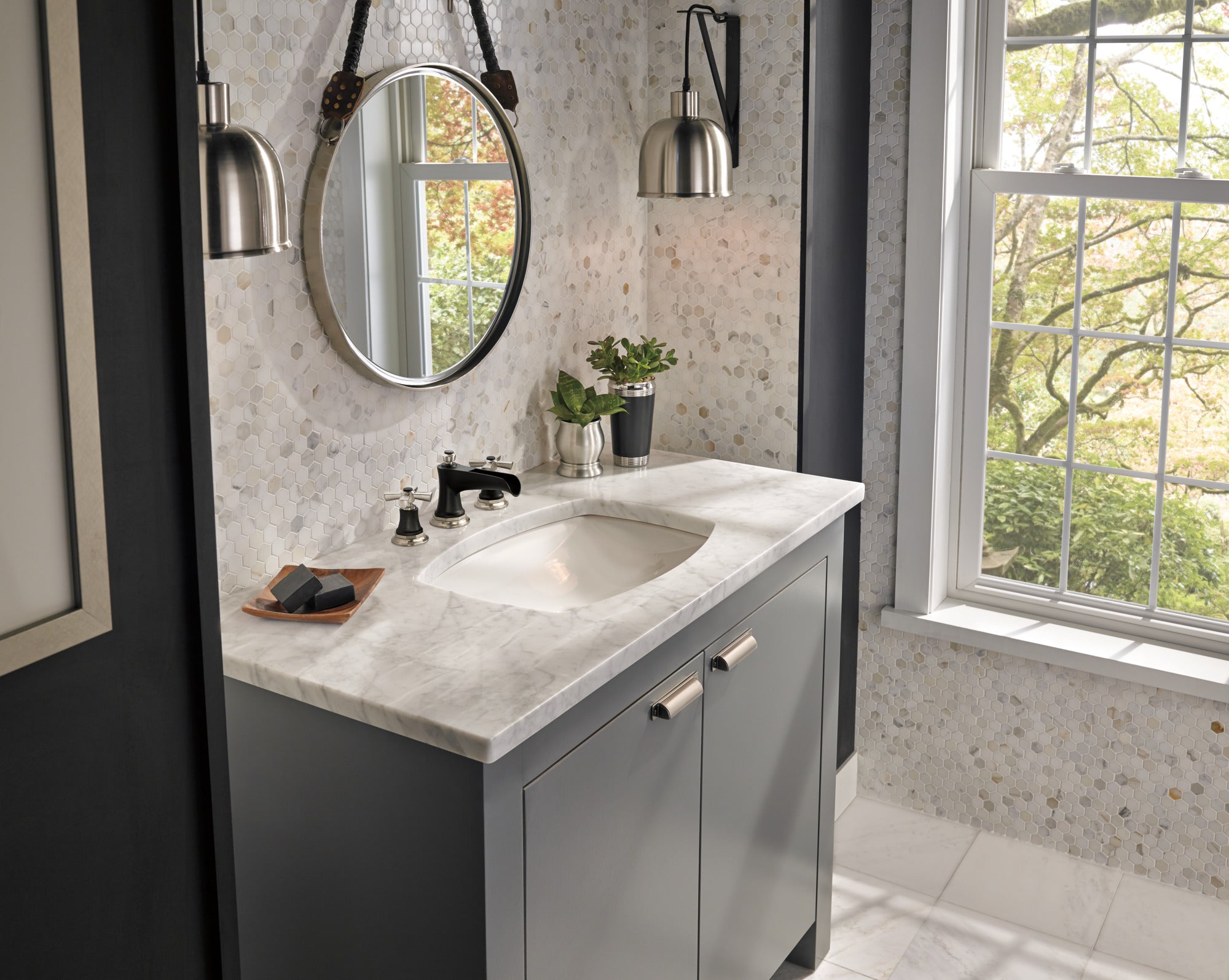 Brizo Rook® Widespread Lavatory and Bidet Cross Handle Kit