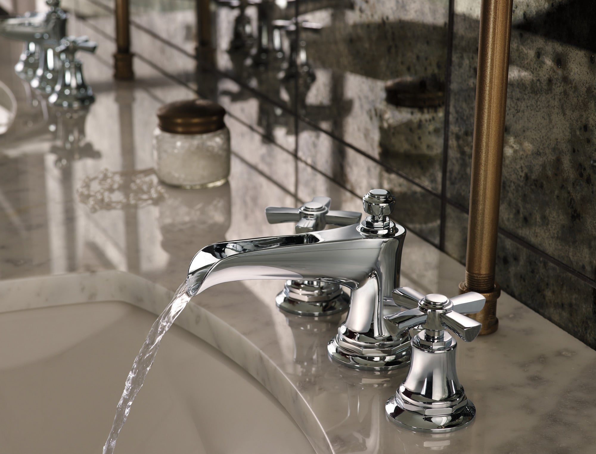 Brizo Rook® Widespread Lavatory and Bidet Cross Handle Kit