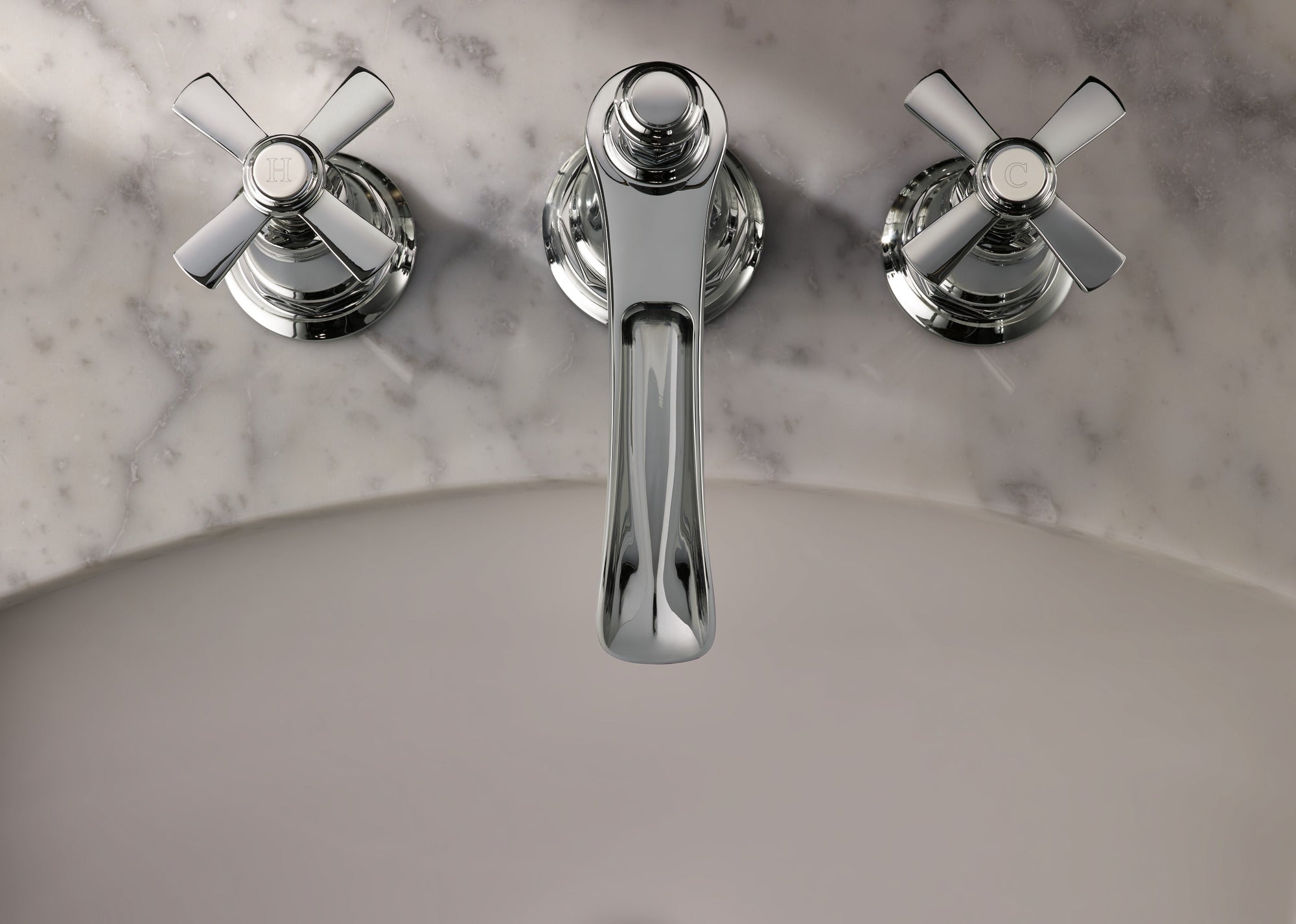 Brizo Rook® Widespread Lavatory and Bidet Cross Handle Kit