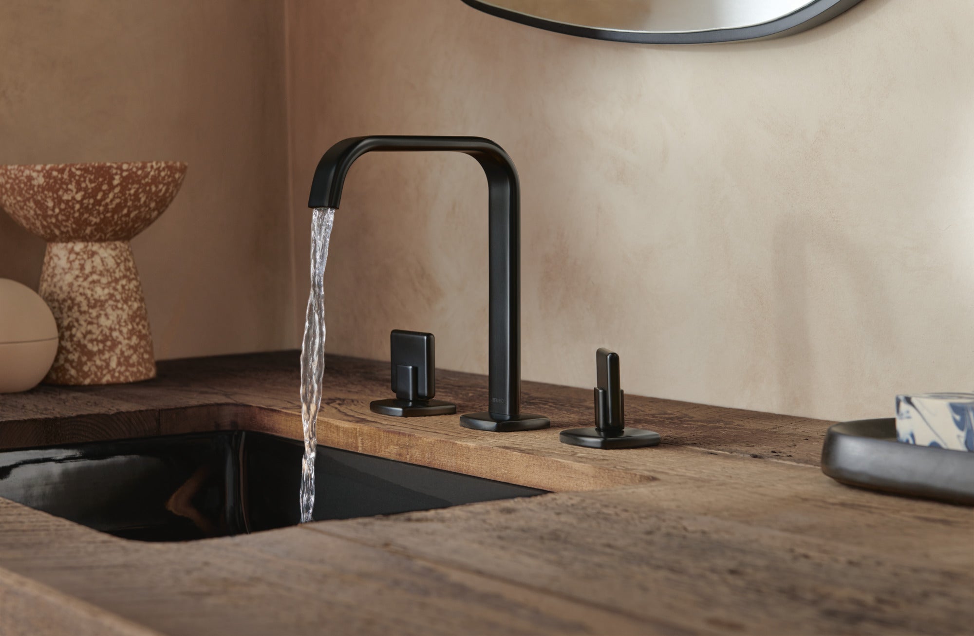 Brizo Allaria® Widespread Lavatory Faucet with Square Spout - Less Handles