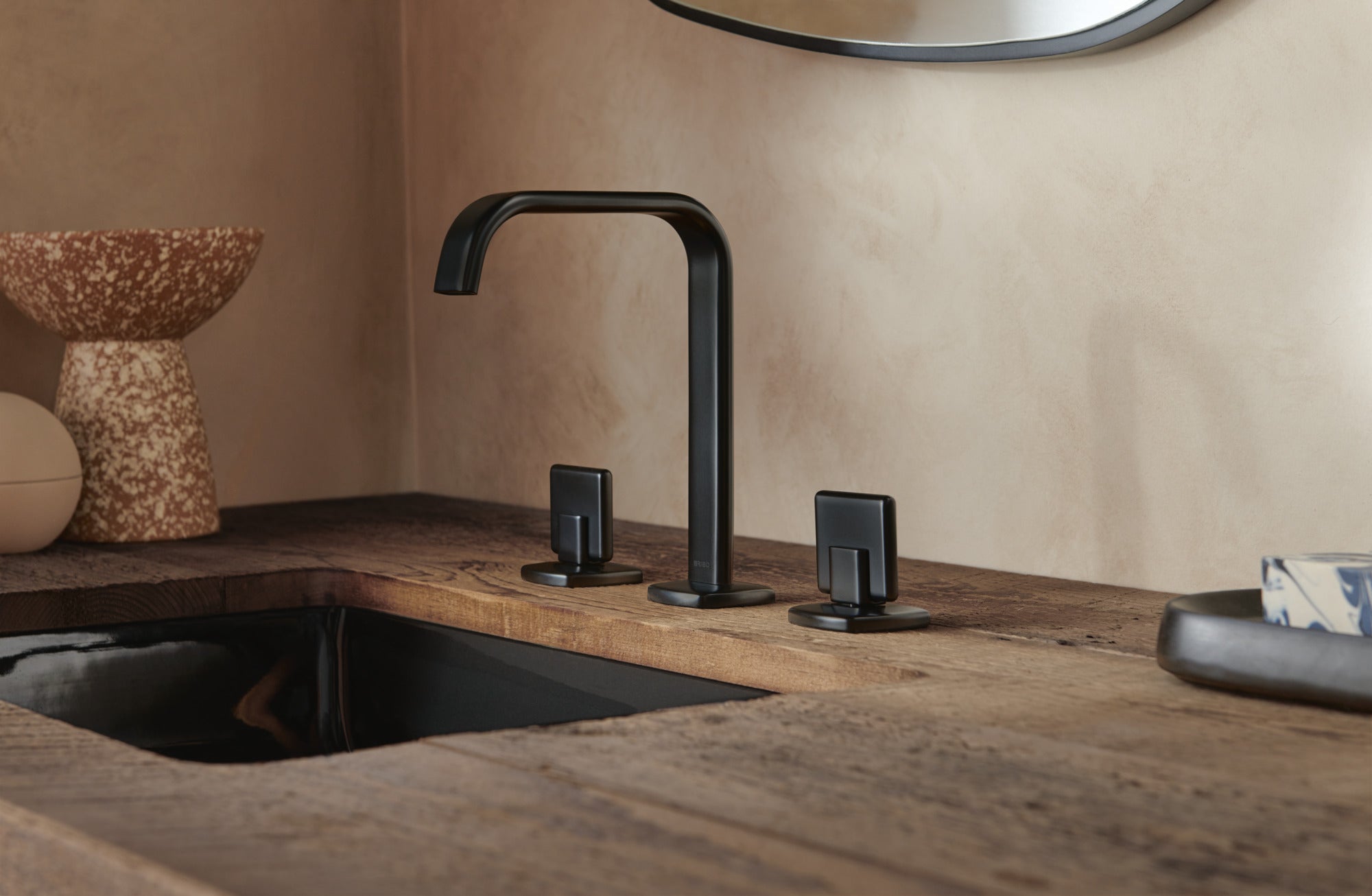 Brizo Allaria® Widespread Lavatory Faucet with Square Spout - Less Handles