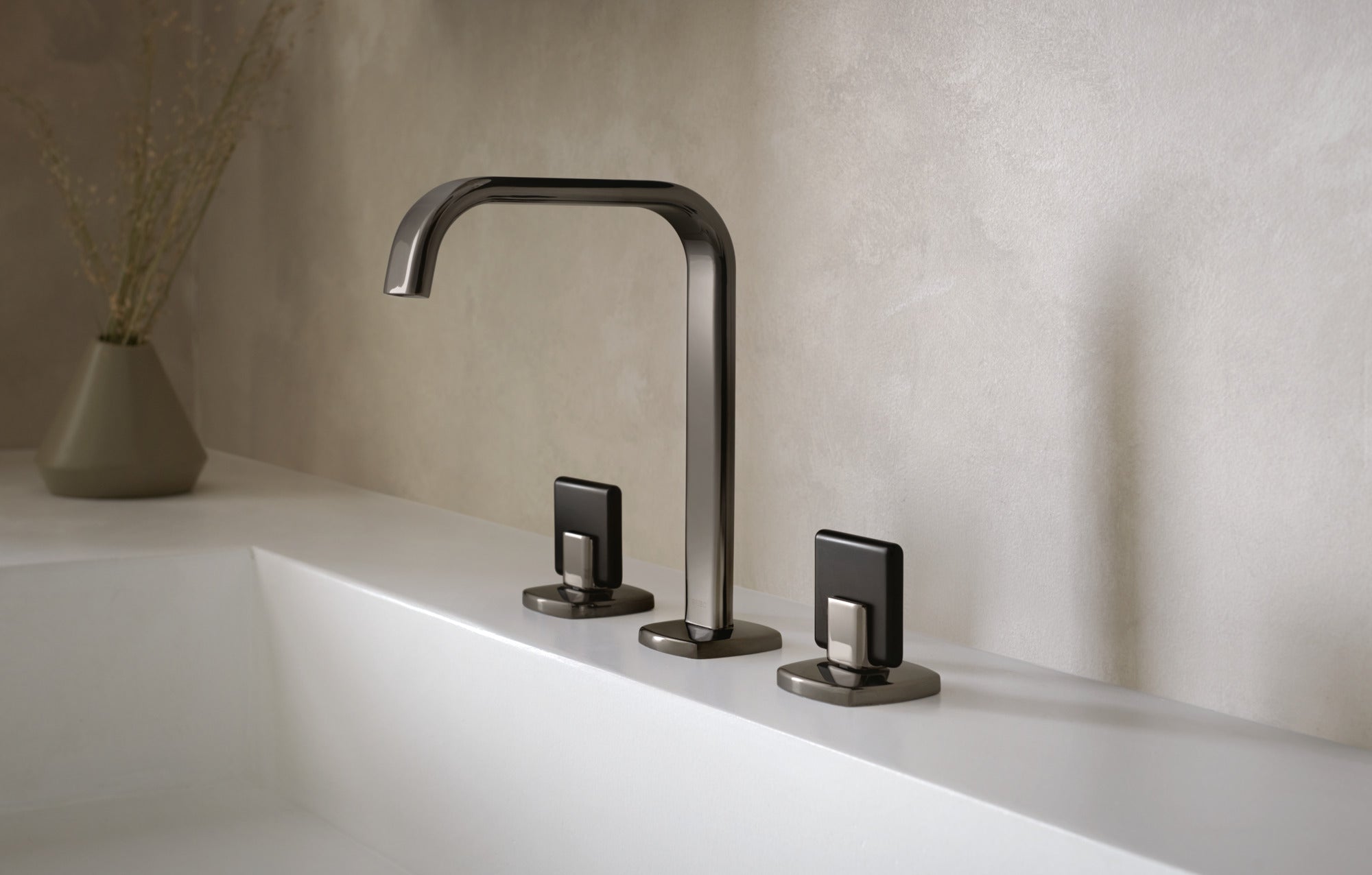 Brizo Allaria® Widespread Lavatory Faucet with Square Spout - Less Handles