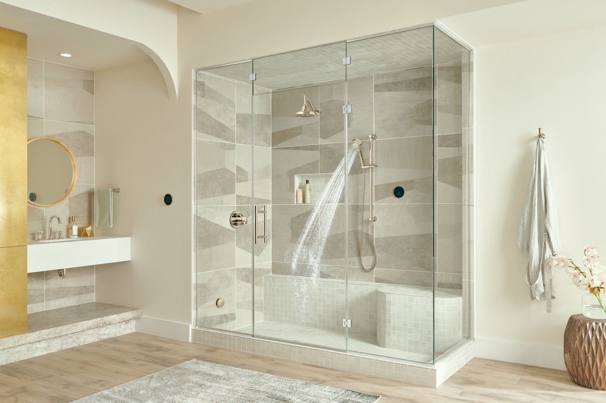 Brizo Invari® 7 5/8” H2Okinetic® Round Multi-Function Shower Head - 2.5 GPM