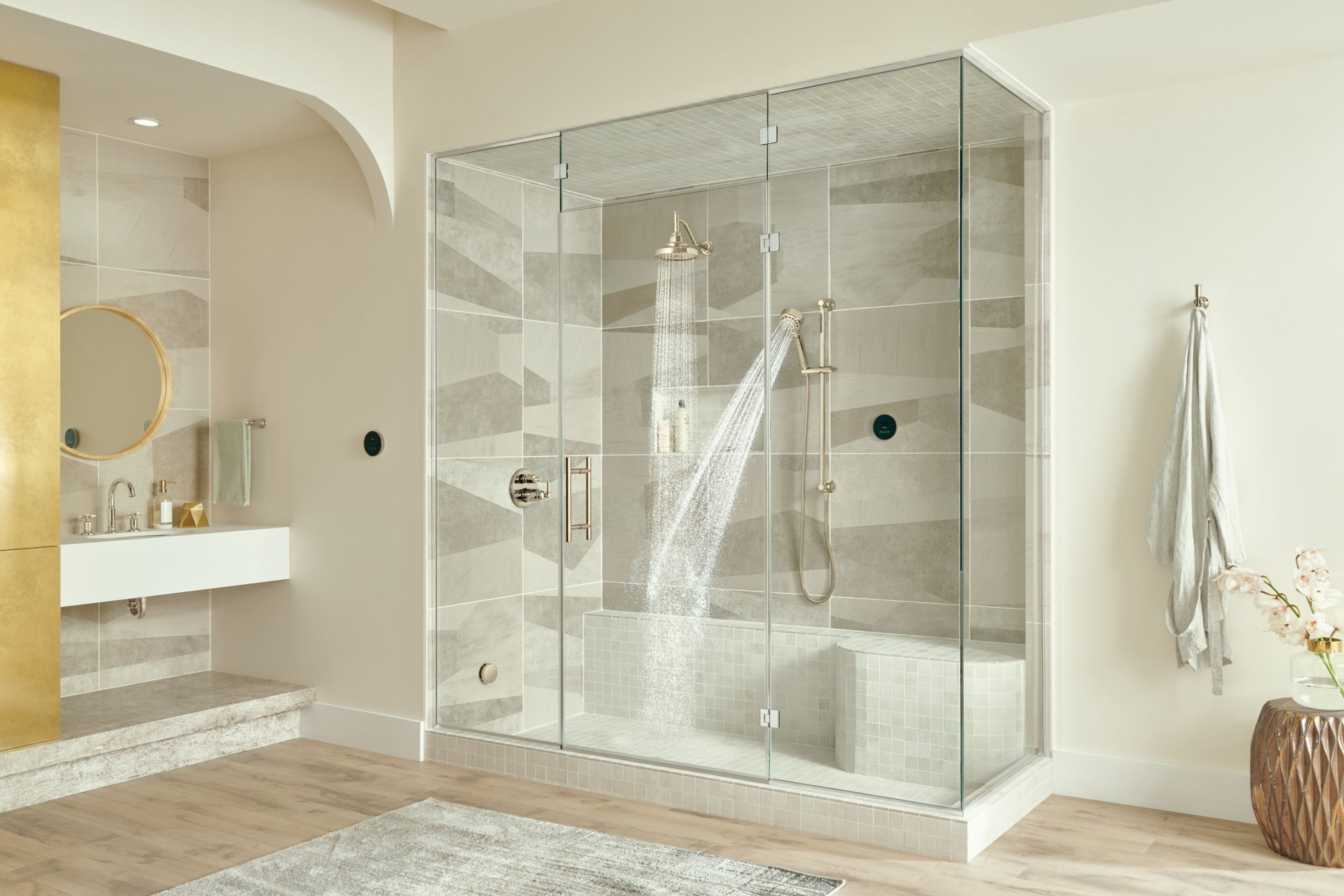 Brizo Invari® 7 5/8” H2Okinetic® Round Multi-Function Shower Head - 2.5 GPM