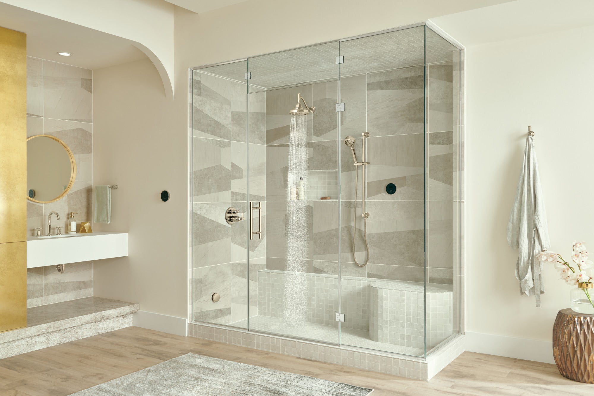 Brizo Invari® 7 5/8” H2Okinetic® Round Multi-Function Shower Head - 2.5 GPM