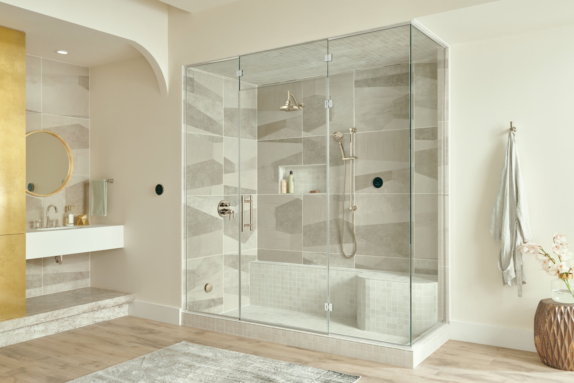 Brizo Invari® 7 5/8” H2Okinetic® Round Multi-Function Shower Head - 2.5 GPM