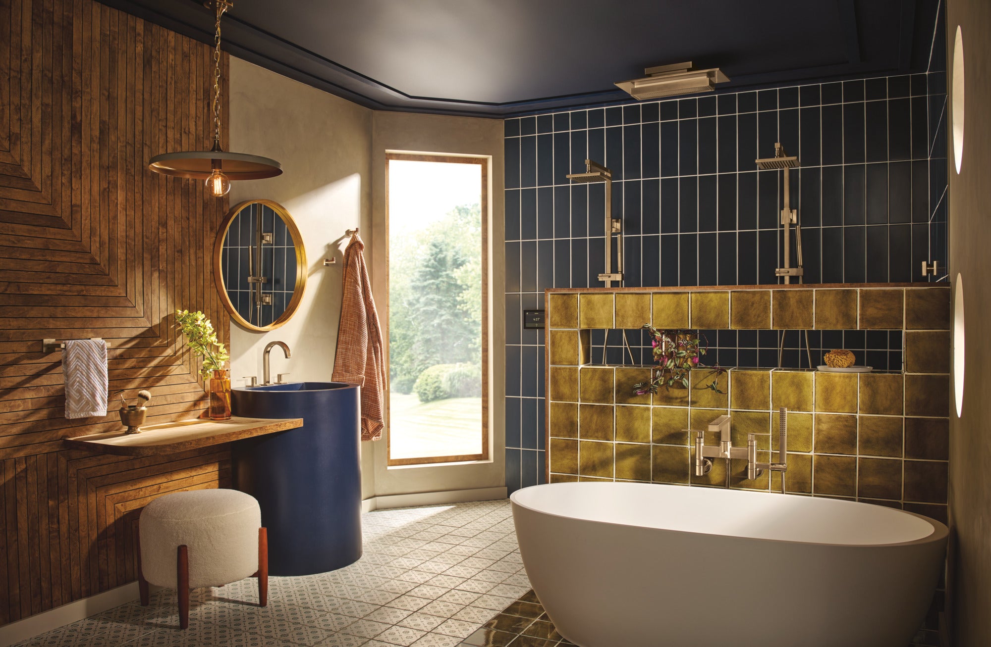 Brizo Frank Lloyd Wright® Two-Handle Tub Filler Trim Kit with Gap Lever Handles