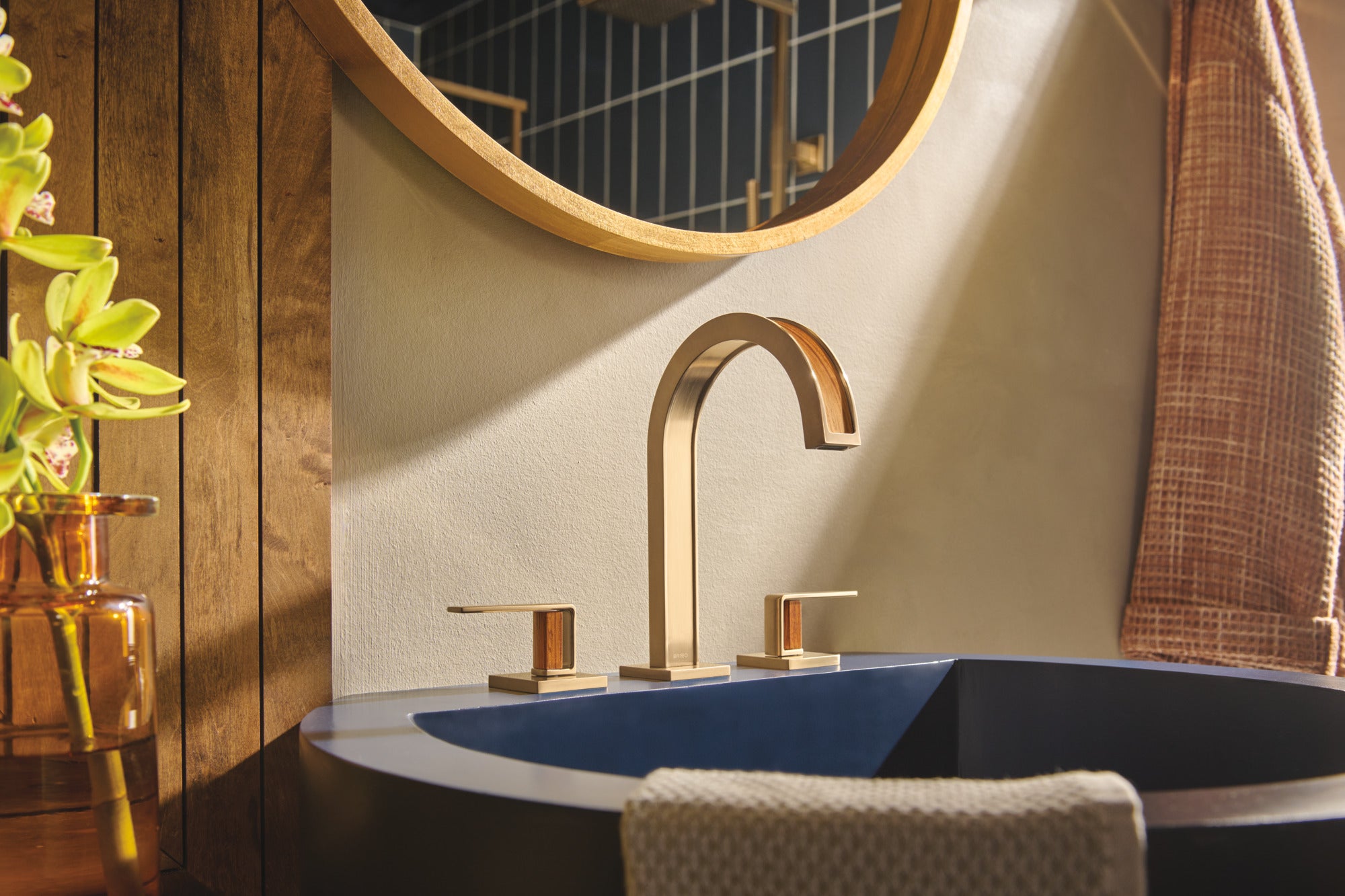 Brizo Frank Lloyd Wright® Widespread Lavatory Faucet with Arc Spout - Less Handles
