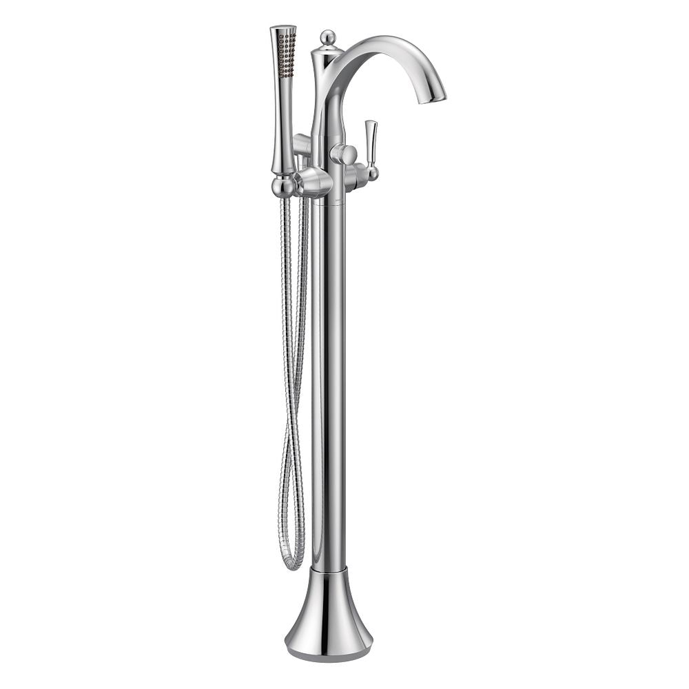 Wynford one-handle tub filler includes hand shower
