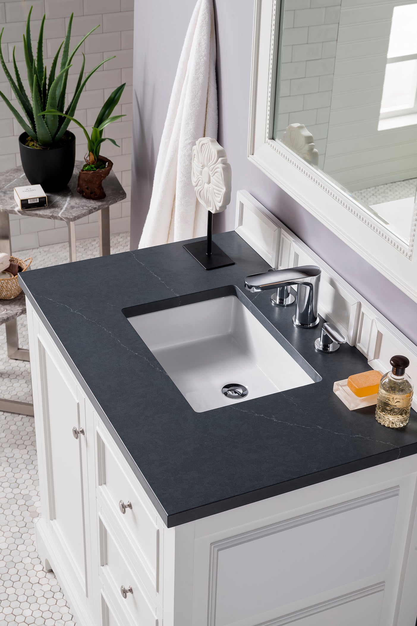 James Martin De Soto 36" Single Vanity in Bright White with 3cm Countertop