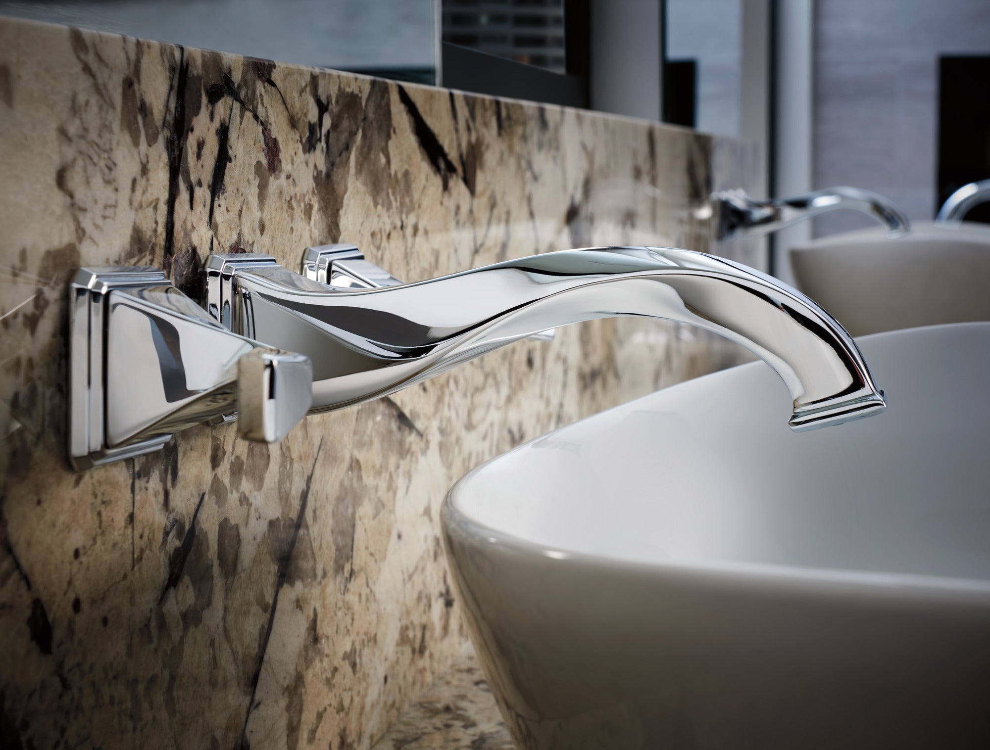 Brizo Virage® Two-Handle Wall Mount Lavatory Faucet 1.5 GPM