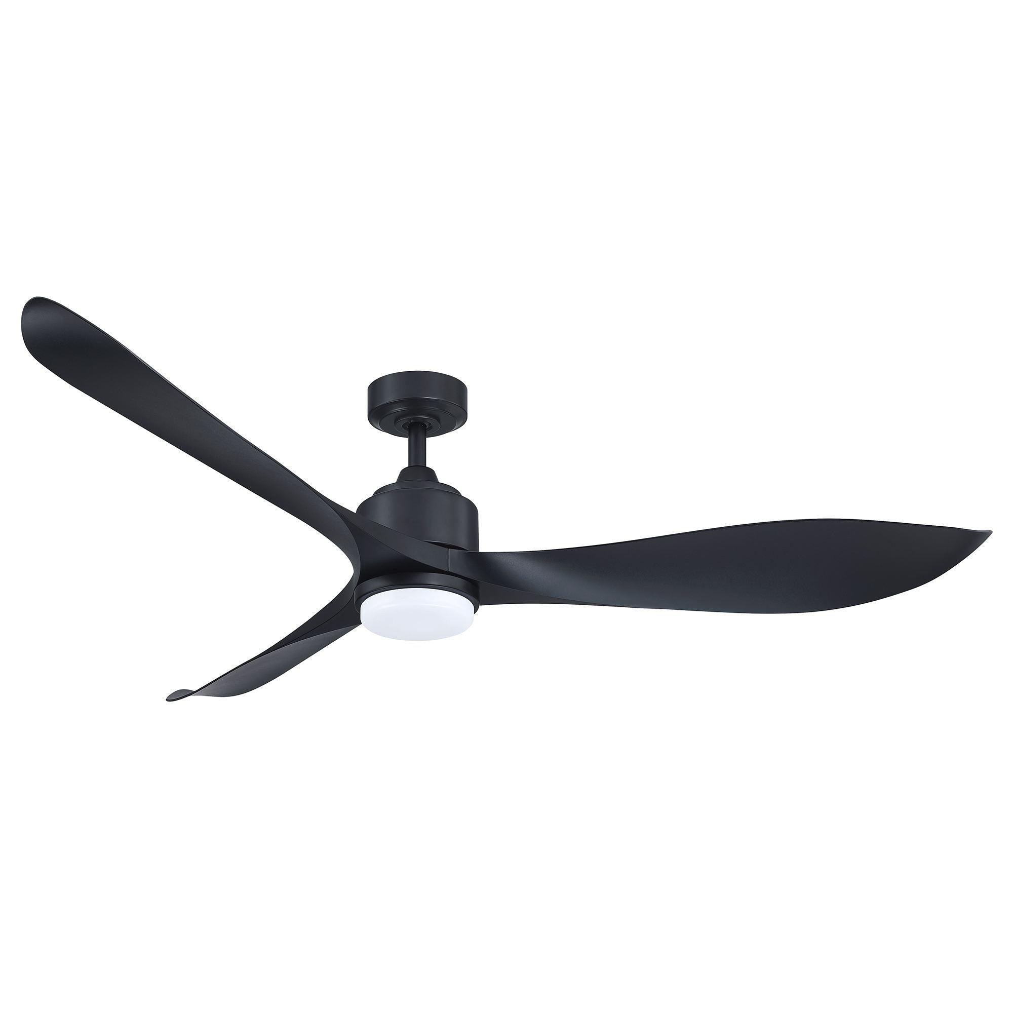 66'' Misael Propeller Integrated Led Indoor Modern Black Ceiling Fan With Remote And Light Kit Included
