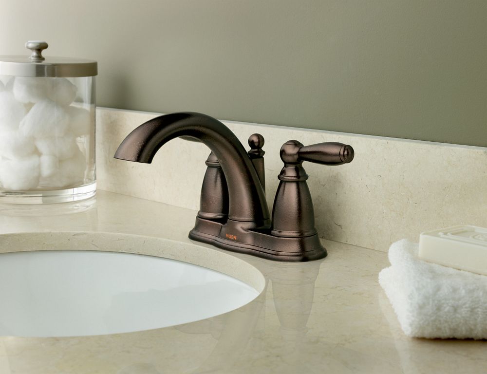 Brantford Two-handle Centerset Bathroom Sink Faucet