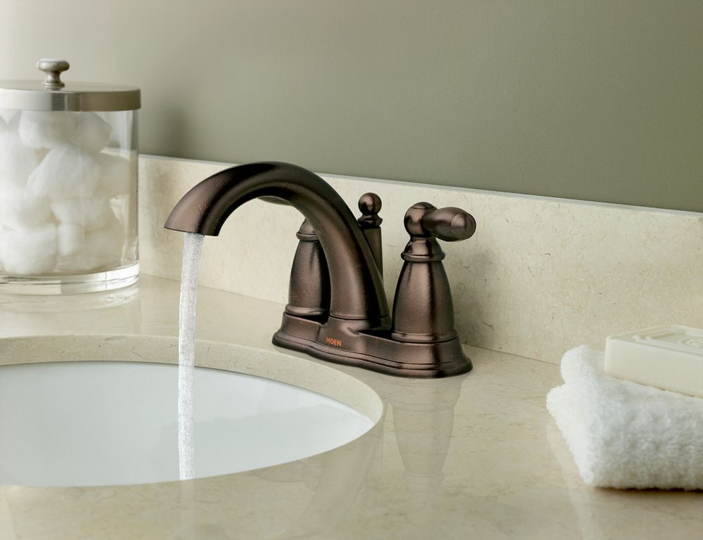 Brantford Two-handle Centerset Bathroom Sink Faucet