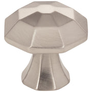 Hardware Resources 1-1/4" Overall Length Satin Nickel Octagonal Wheeler Cabinet Knob